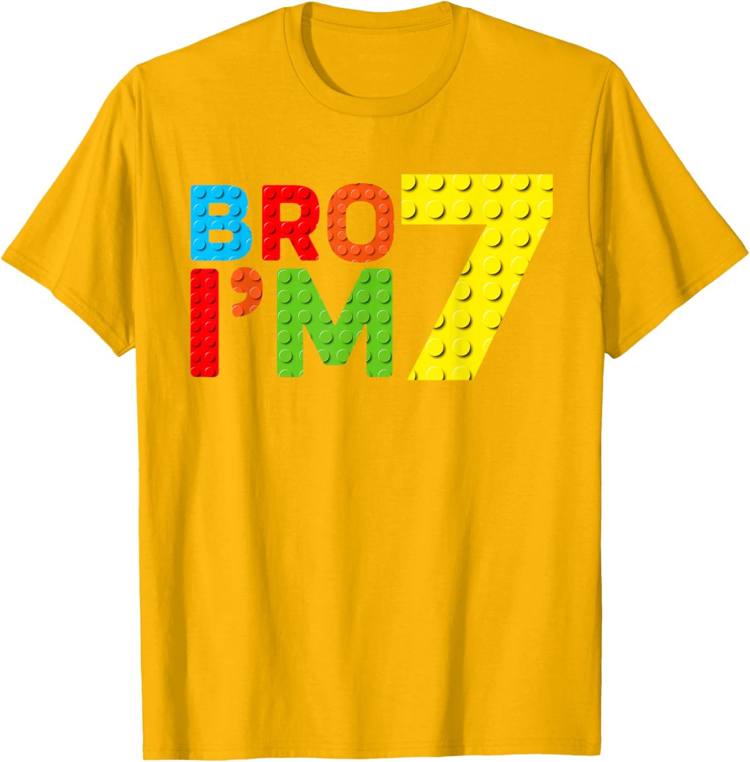 Adorable Boys 7th Birthday Building Block T-Shirt for Fun Celebration - 23