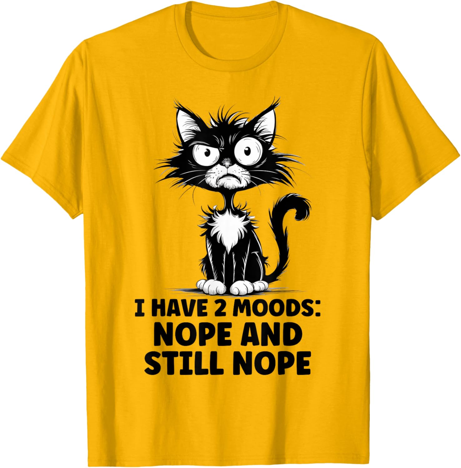 Funny Angry Stressed Cat Meme T-Shirt for Cat Lovers of All Ages - 14