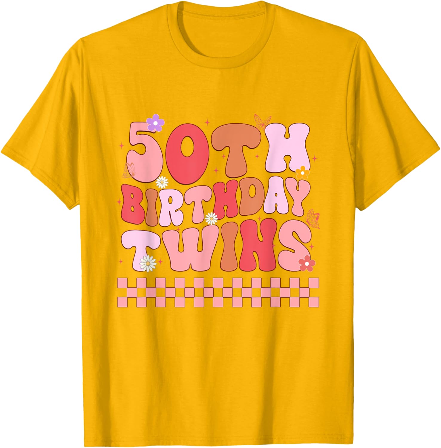 Matching 50th Birthday Twins T-Shirt for Siblings Celebrating Together - 1