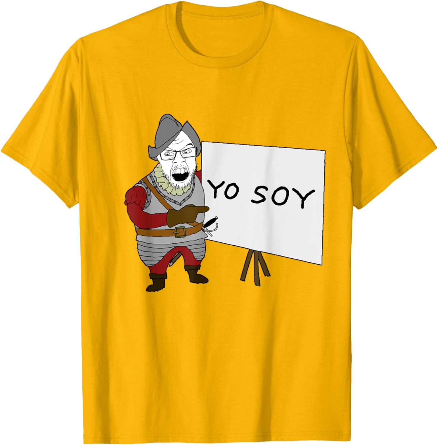 Soyjak Conquistador Wojak Soyboy T-Shirt for Spanish Teachers - 18