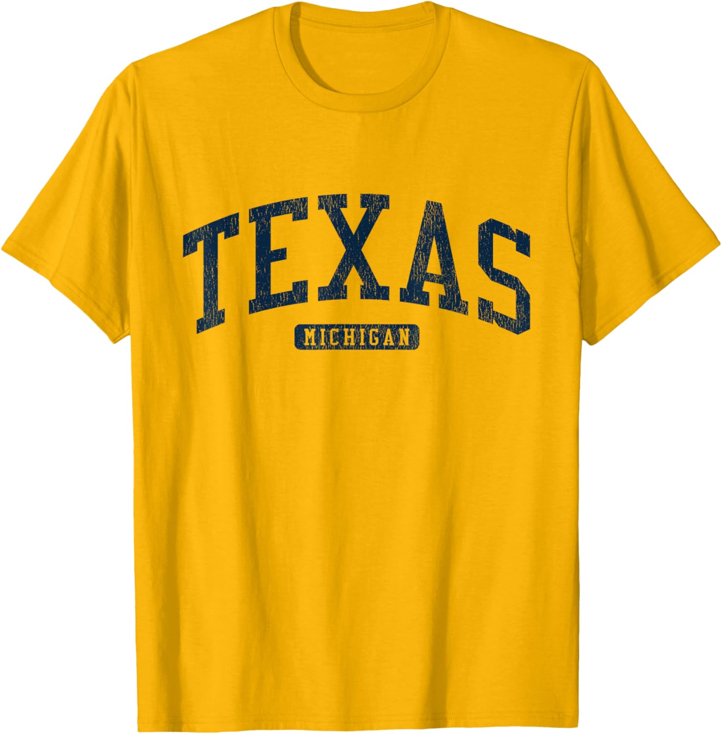 Texas Michigan College Blue T-Shirt Stylish Casual Wear for Students - 15