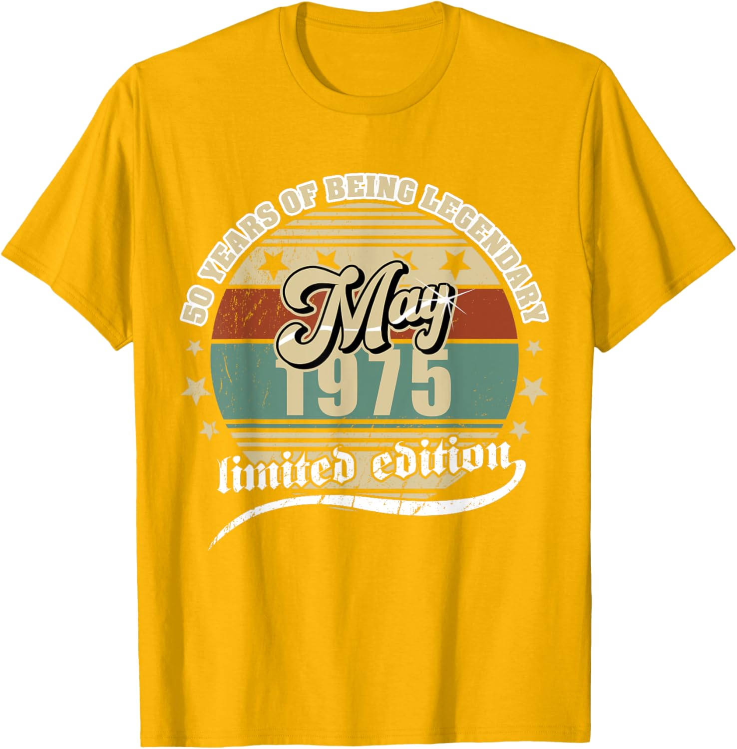 Vintage 50th Birthday May 1975 T-Shirt for Legendary Celebration - 2