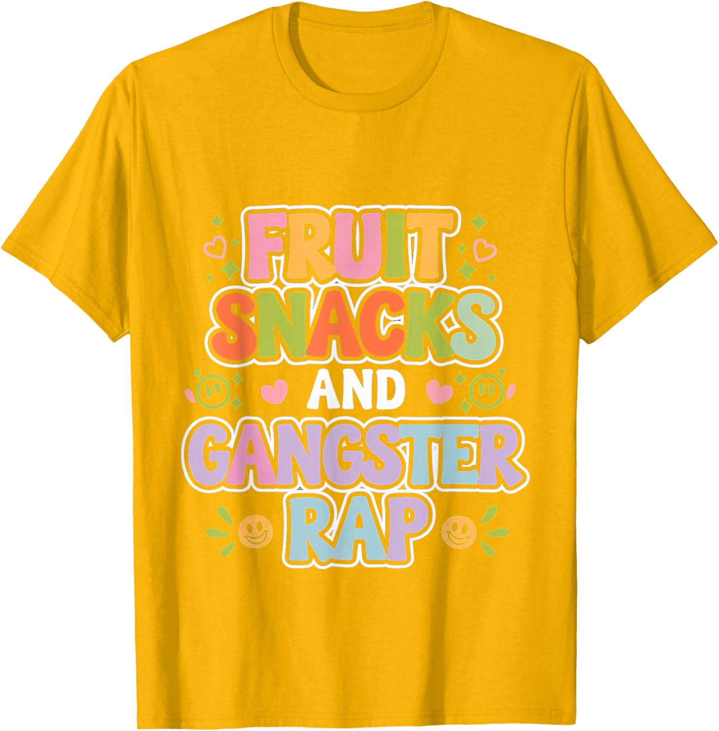 Fun Fruit Snacks and Gangster Rap Kid-Friendly Humor T-Shirt for Kids - 10