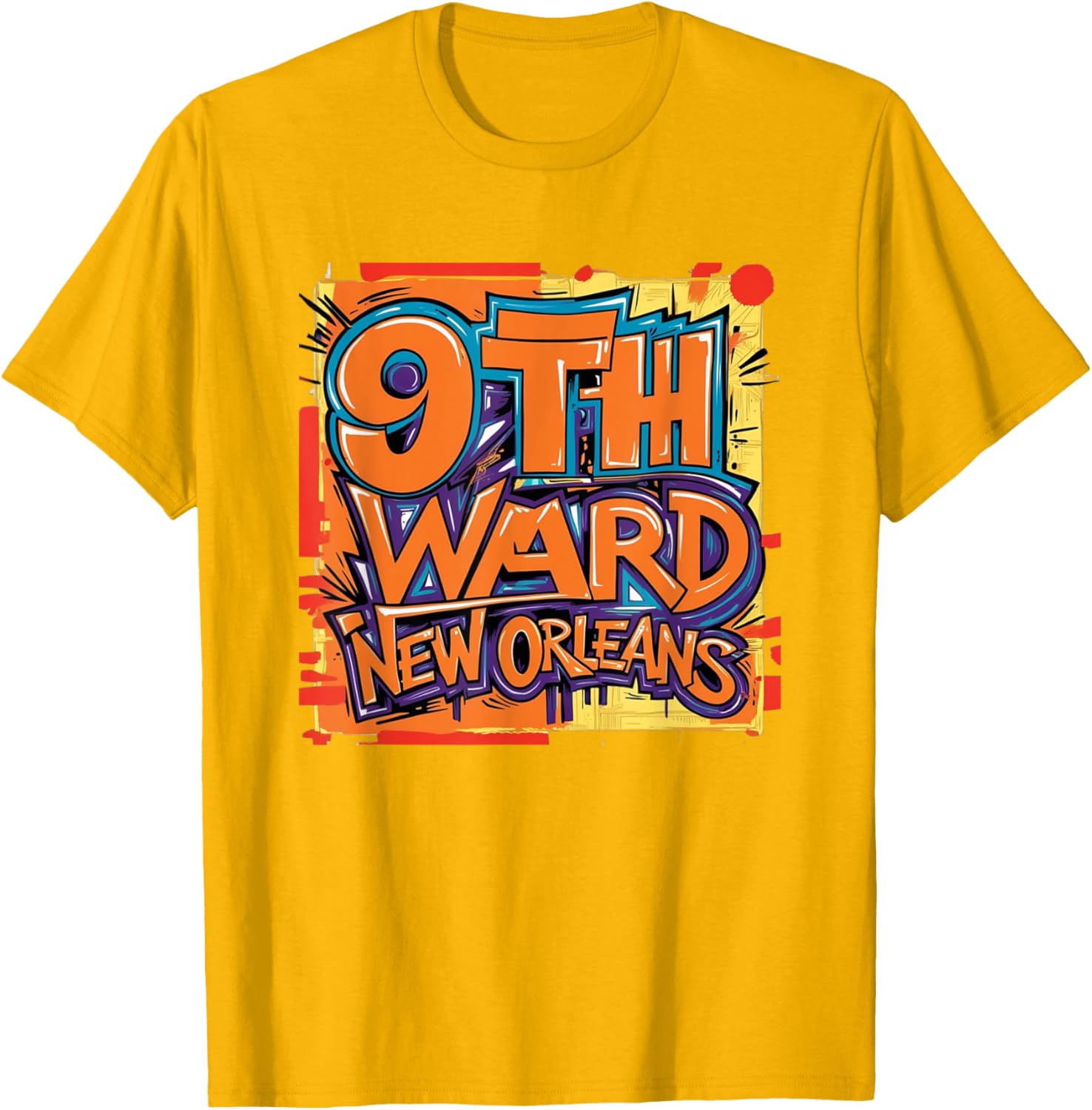 9th Ward Graffiti Art T-Shirt New Orleans Unique Style Clothing - 6
