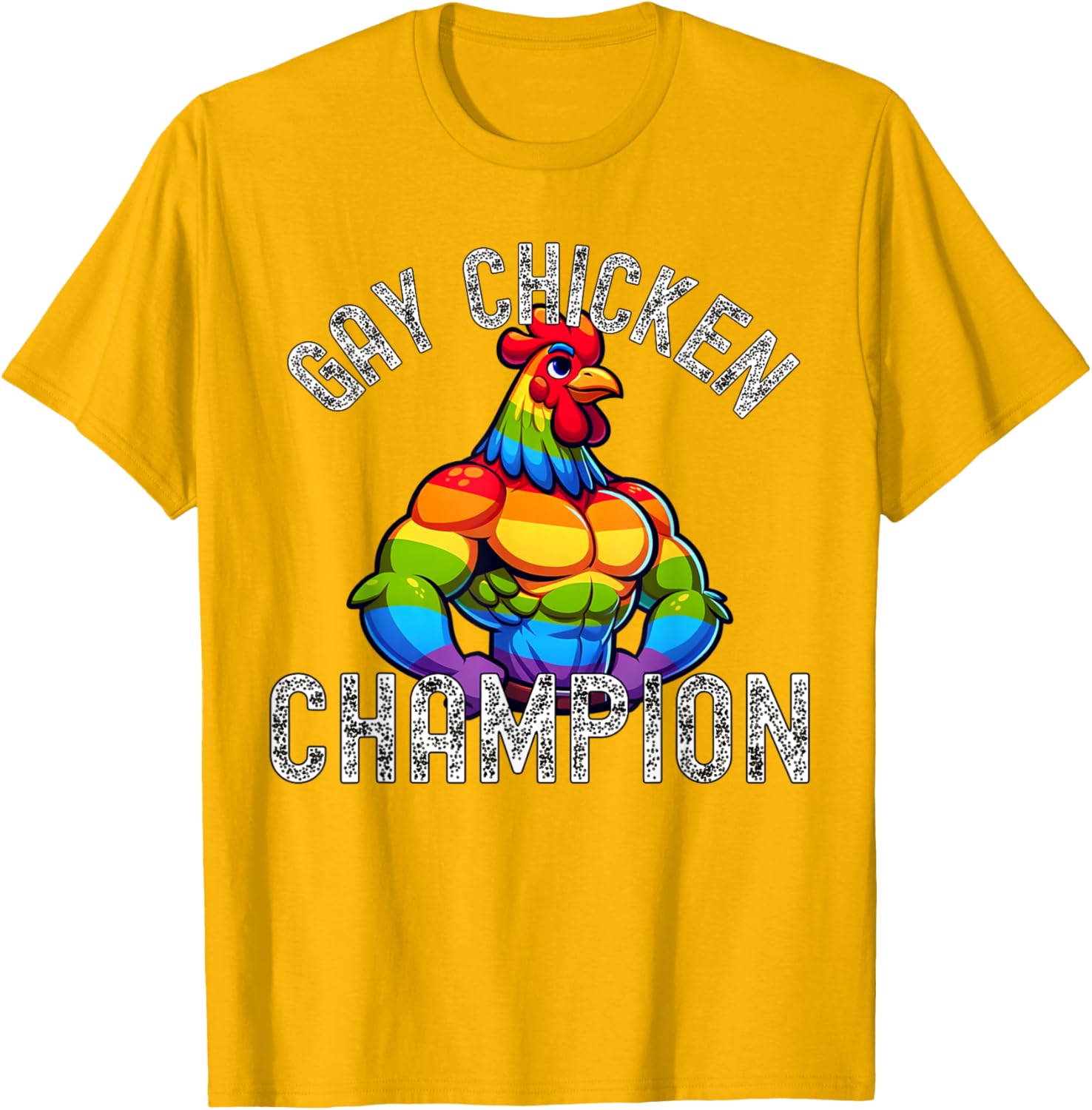 Gay Chicken Champion T-Shirt Fun Pride Apparel for LGBTQ+ Enthusiasts - 2