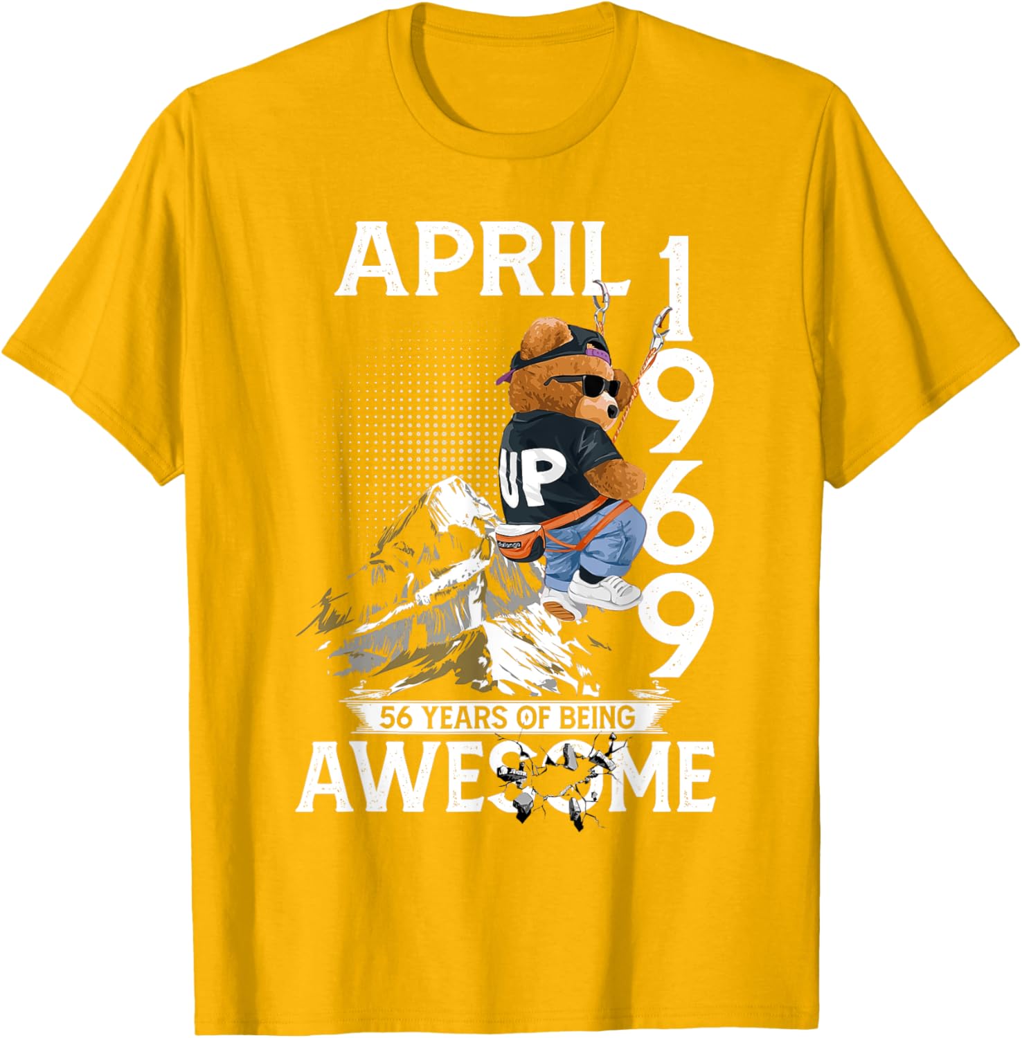 56th Birthday Bear T-Shirt for Real Legends Born April 1969 - 10
