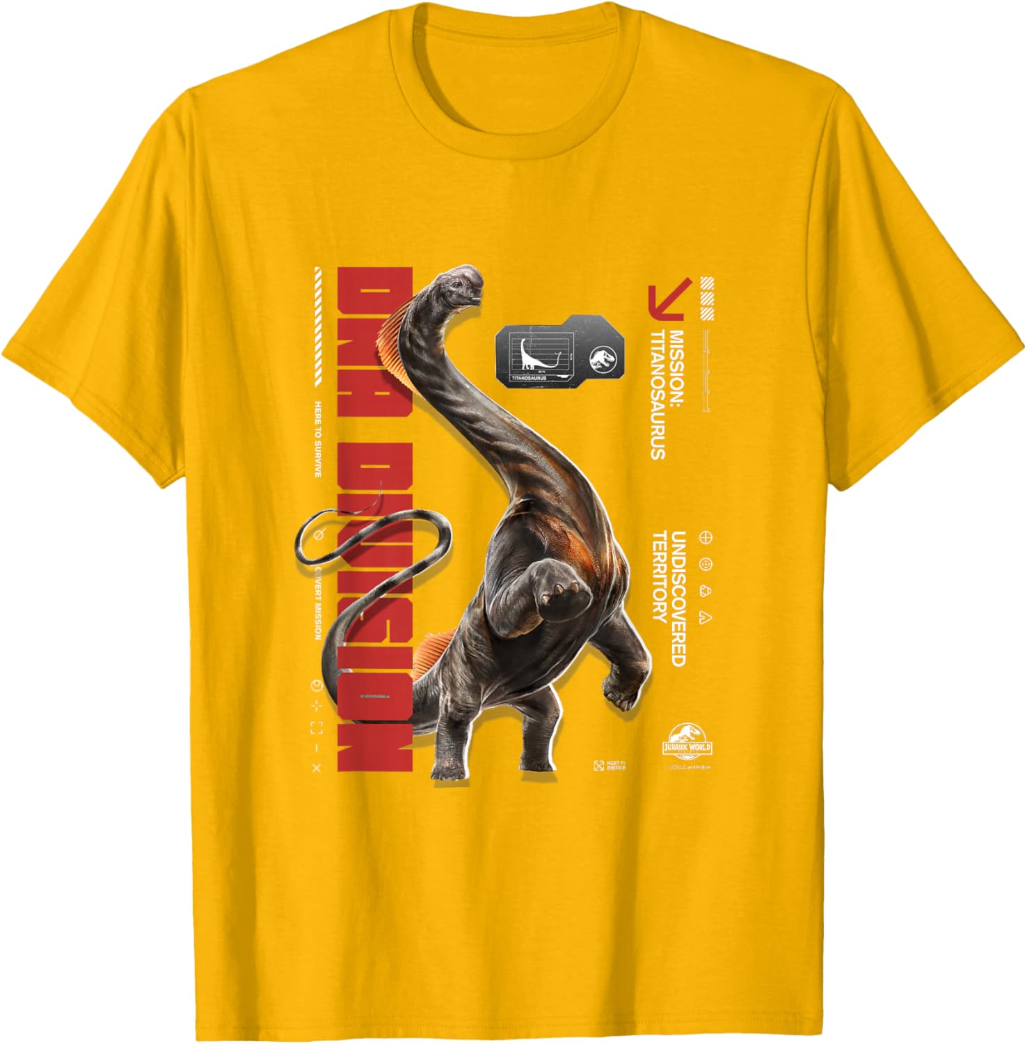 Jurassic World Rebirth Titanosaurus DNA Division T-Shirt for Dino Fans - 7