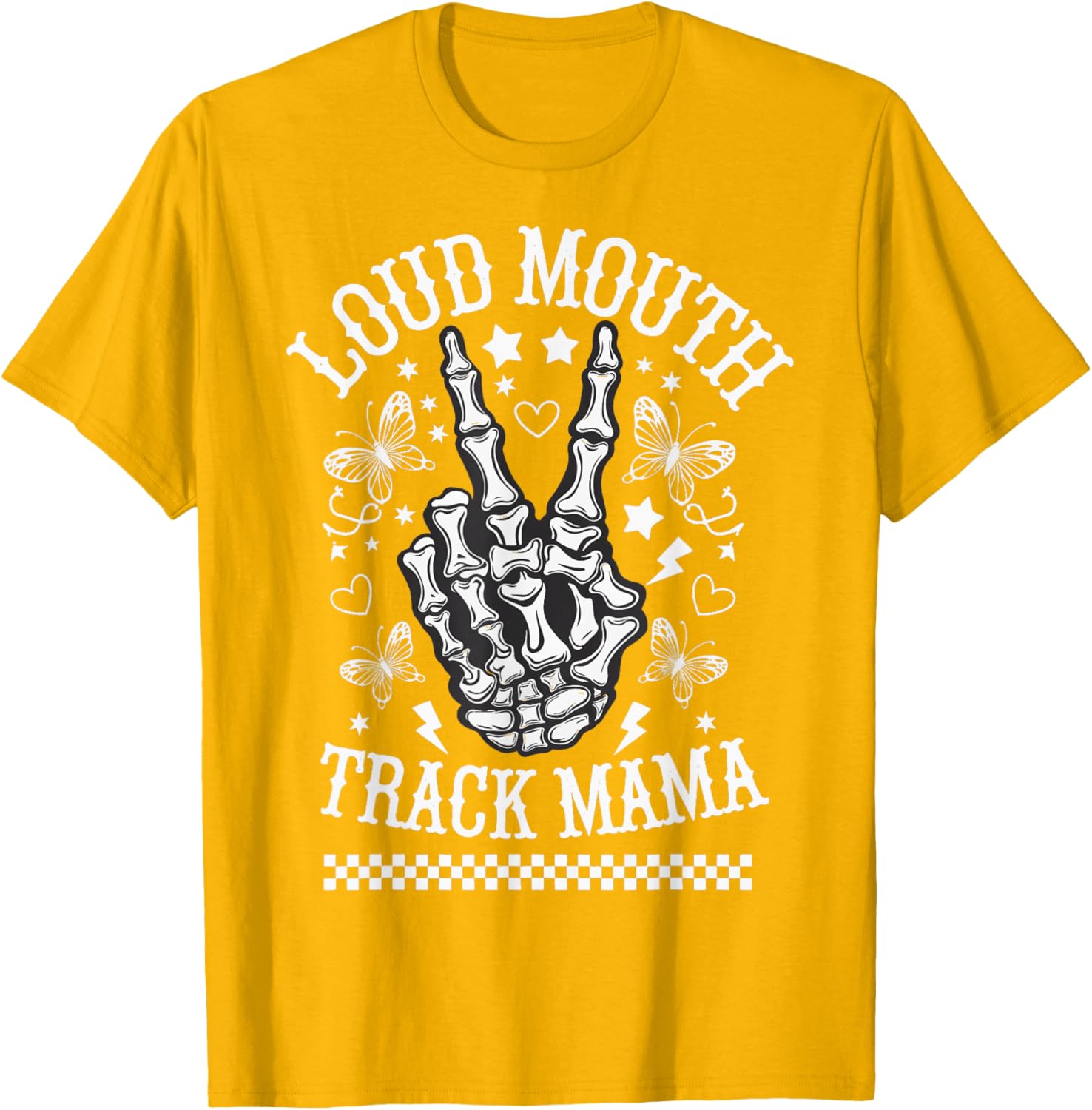 Fun Loud Mouth Track Mama T-Shirt for Stylish Moms on the Go - 4