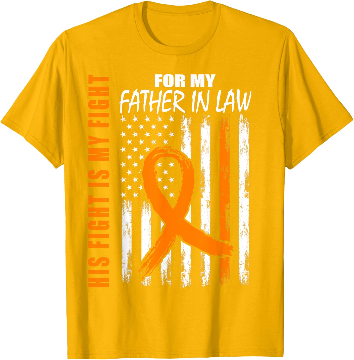 His Fight Is My Fight Father In Law MS Awareness T-Shirt for Support - 1