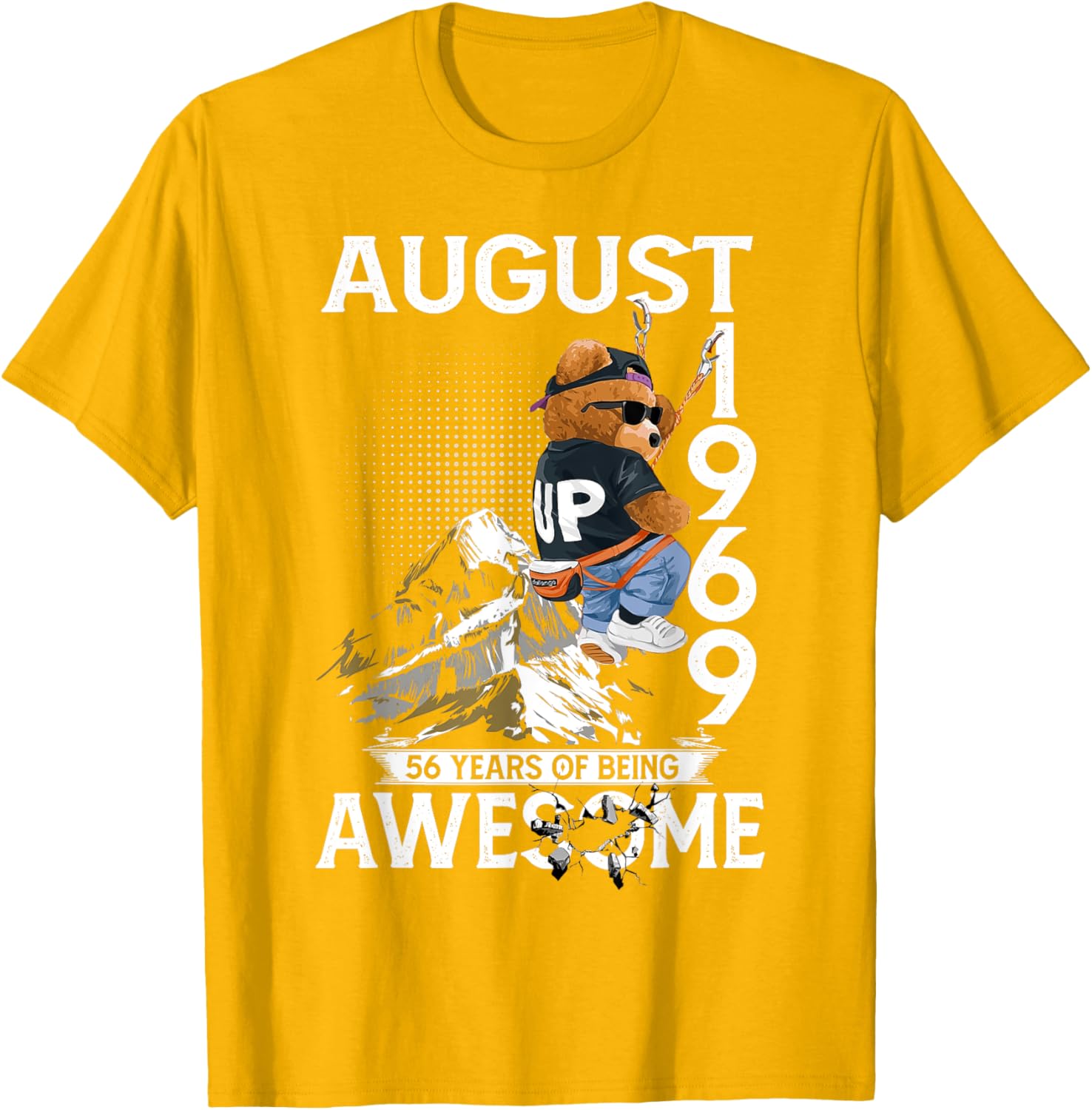 56th Birthday Bear Legends August 1969 T-Shirt for Men Gifts - 19