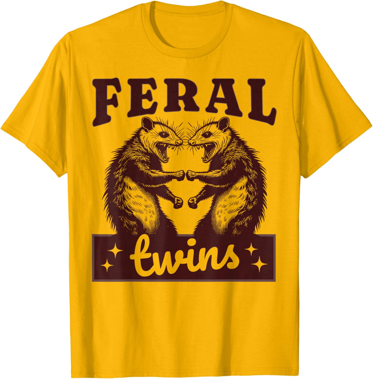 Cute Possum Feral Besties Matching Twins T-Shirts for Kids and Toddlers - 10