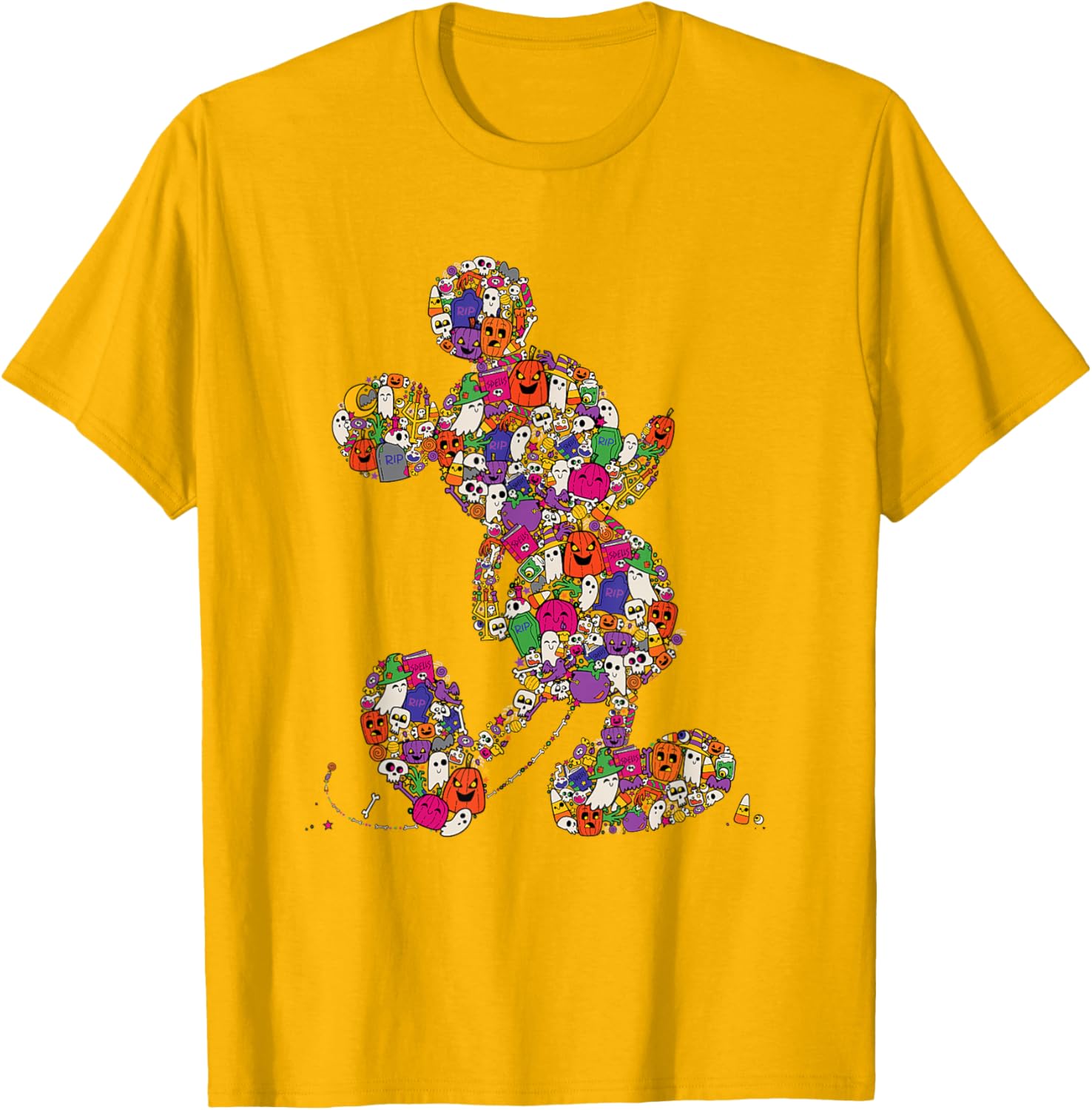 Cute Mickey Mouse Halloween T-Shirt Spooky Silhouette for Kids and Adults - 11