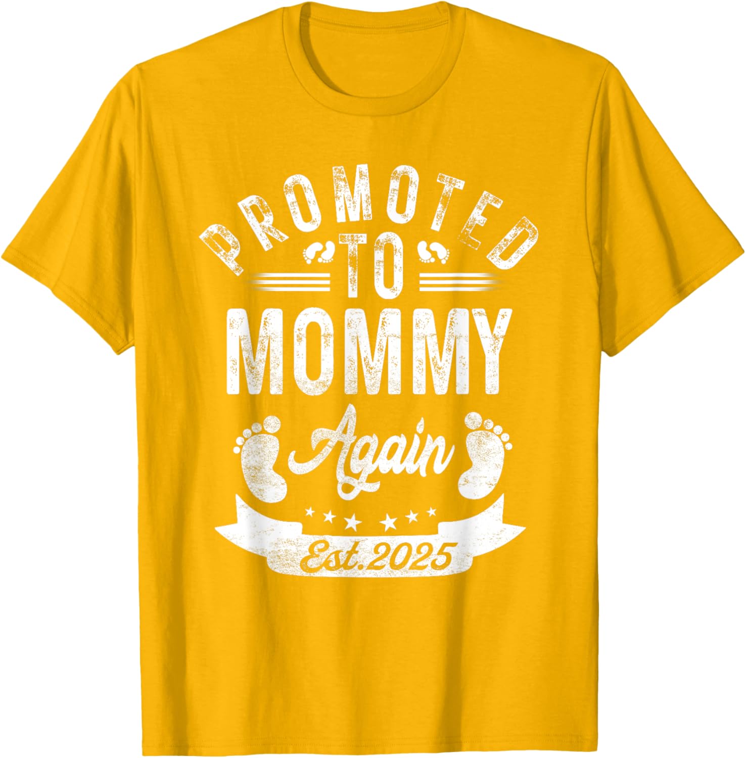 Promoted To Mommy Again EST 2025 Cute Pregnancy Announcement T-Shirt - 6