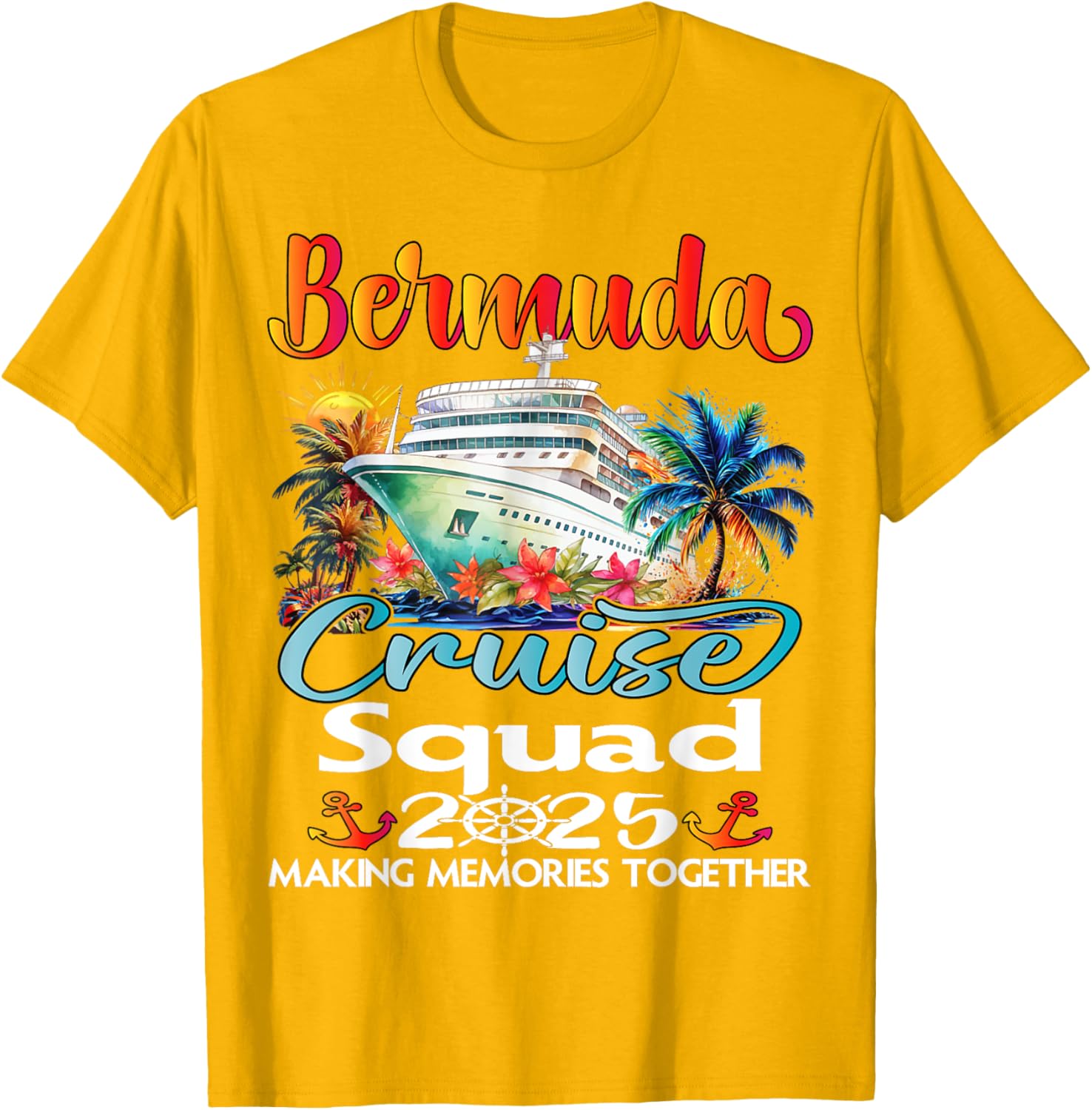 Bermuda Cruise Squad 2025 Family T-Shirt for Fun Adventures at Sea - 22
