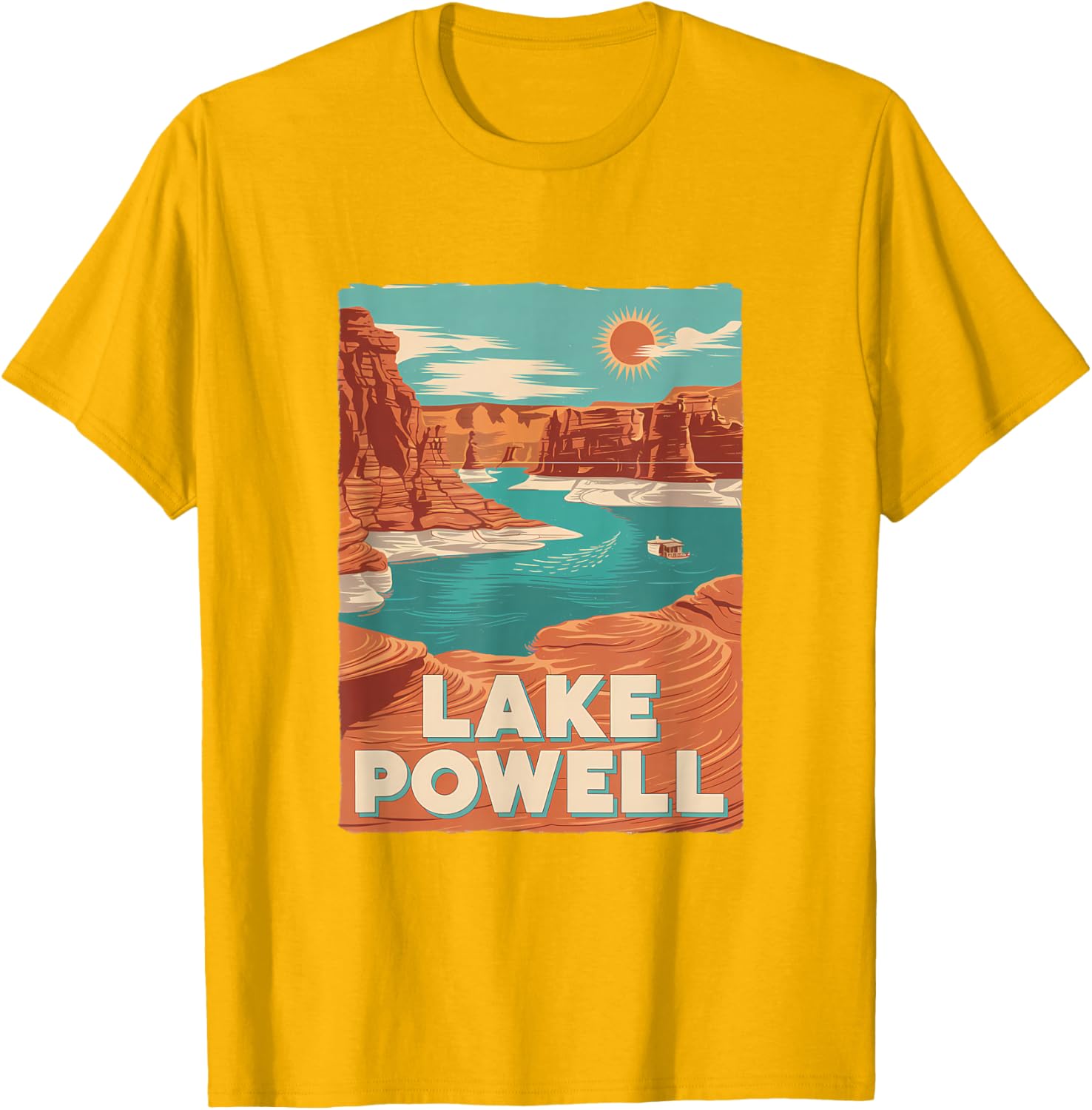 Lake Powell Vintage Canyon Sun Adventure T-Shirt for Outdoor Lovers - 8
