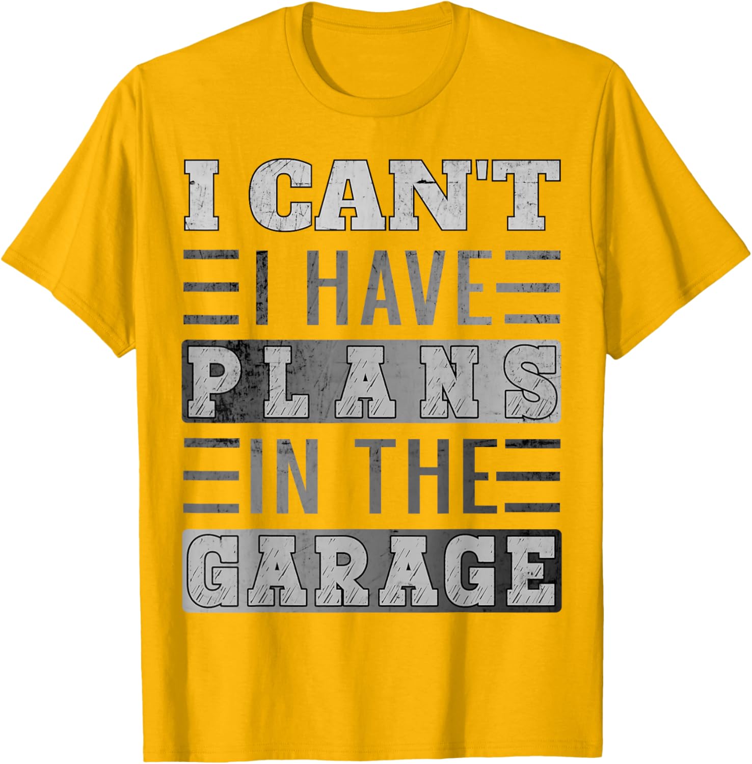 Funny Retro Car Mechanic T-Shirt I Can't I Have Plans In The Garage - 2