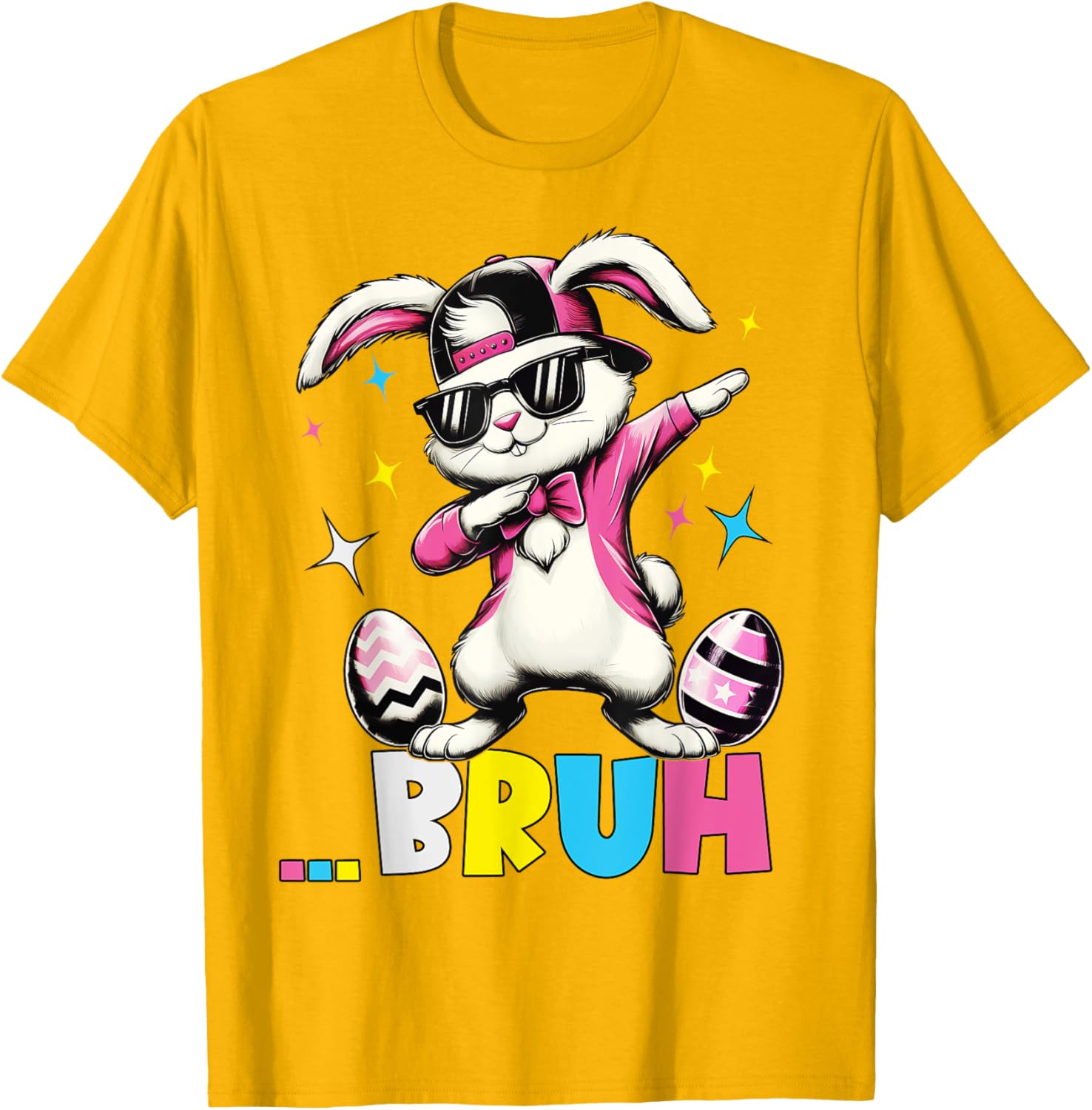 Cool Dabbing Bunny Sunglasses Easter T-Shirt for Kids and Teens - 12