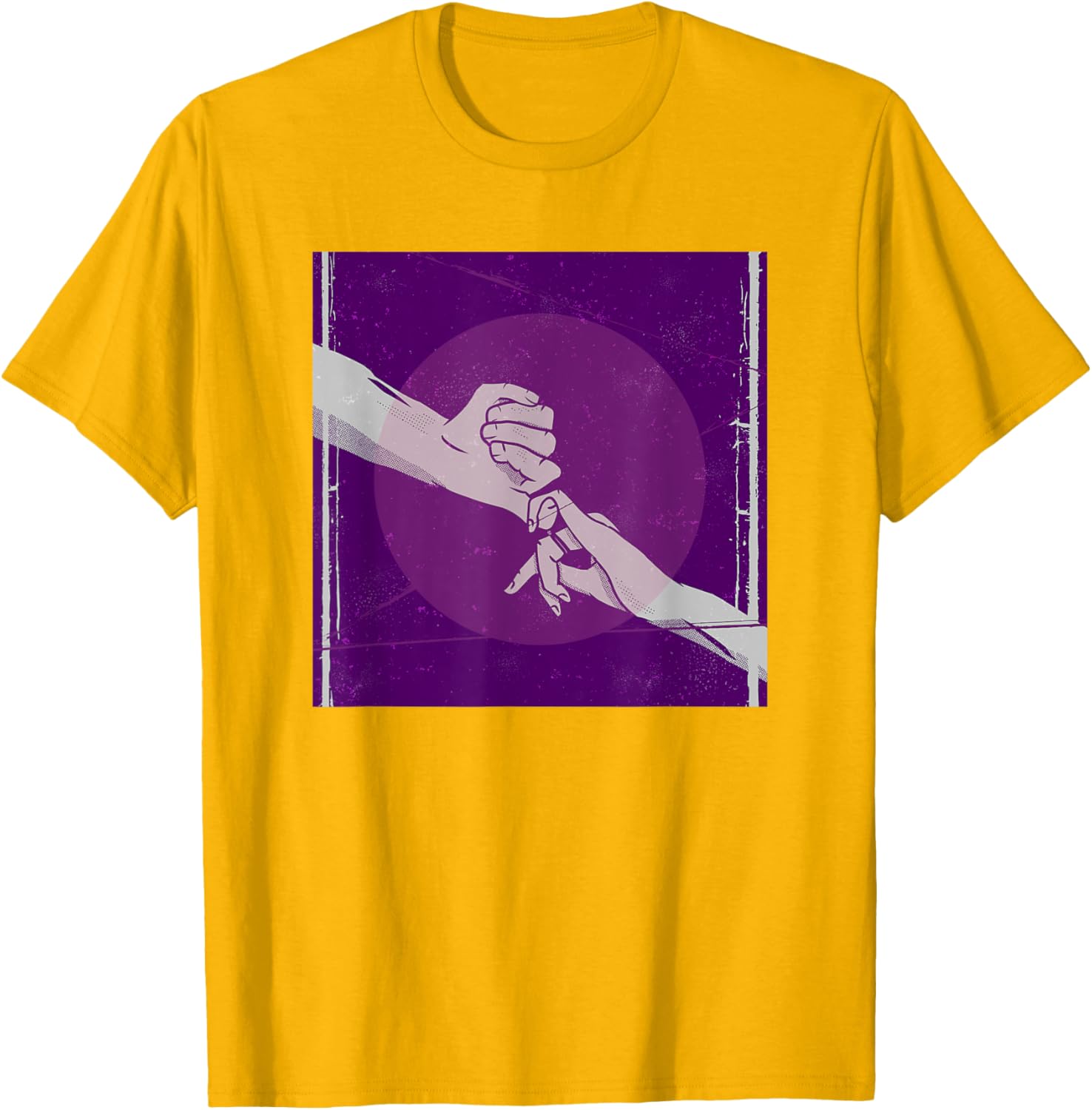 Romantic Couple Holding Hands Retro Poster T-Shirt for Lovebirds - 13