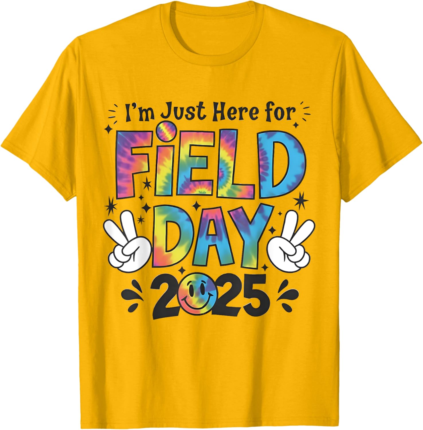 Tie Dye Field Day 2025 Peace Sign T-Shirt for Kids and Teachers - 13