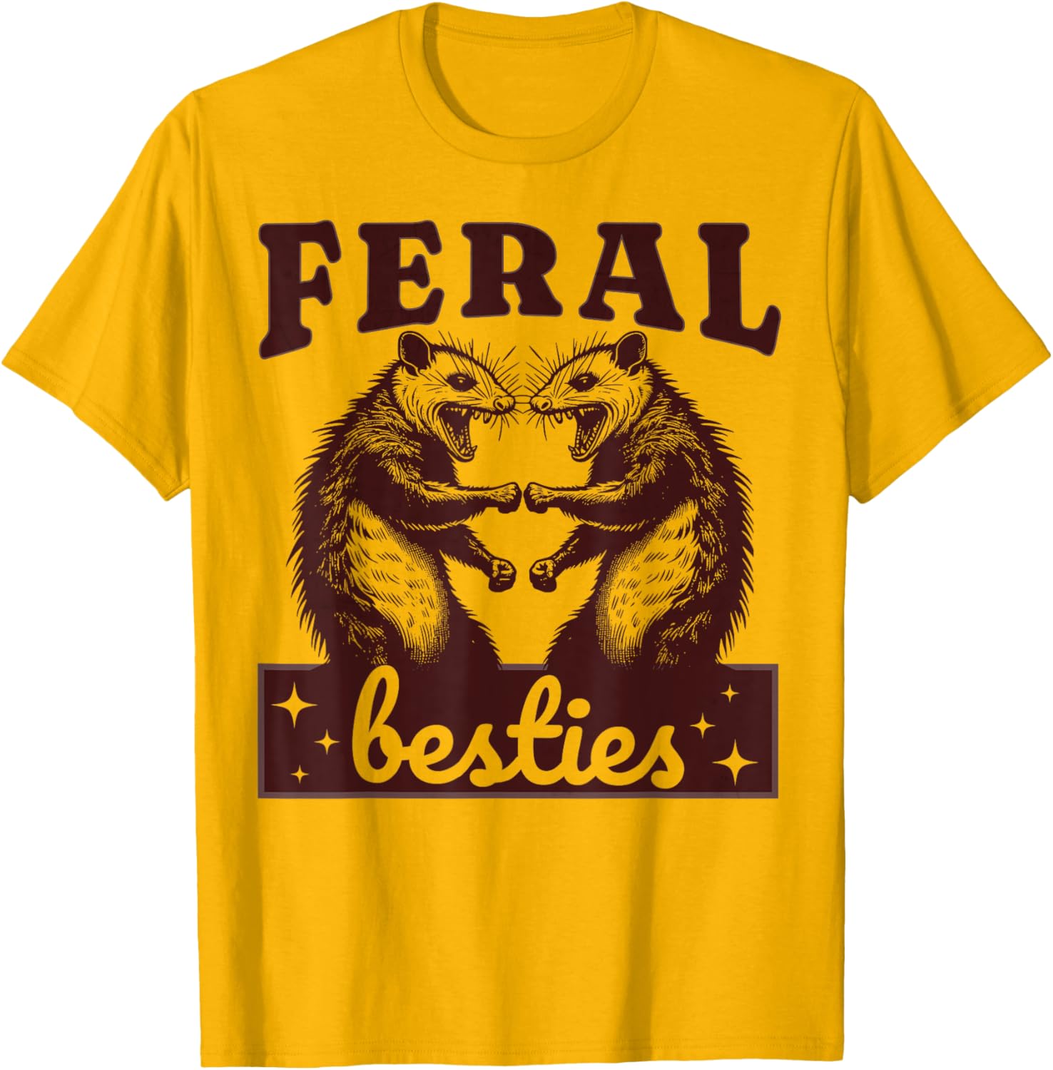 Possum Feral Besties Funny Matching BFF T-Shirt for Twinning Fun - 12
