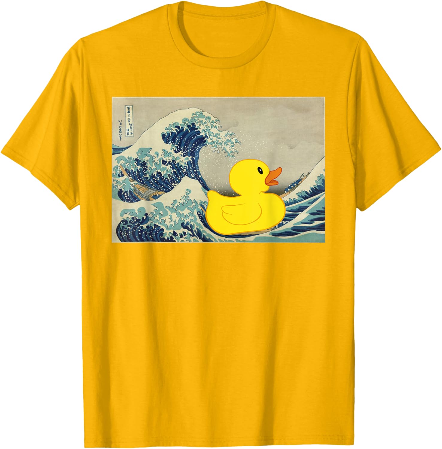 Rubber Duck on Great Wave T-Shirt – Fun and Unique Beachwear Style - 15