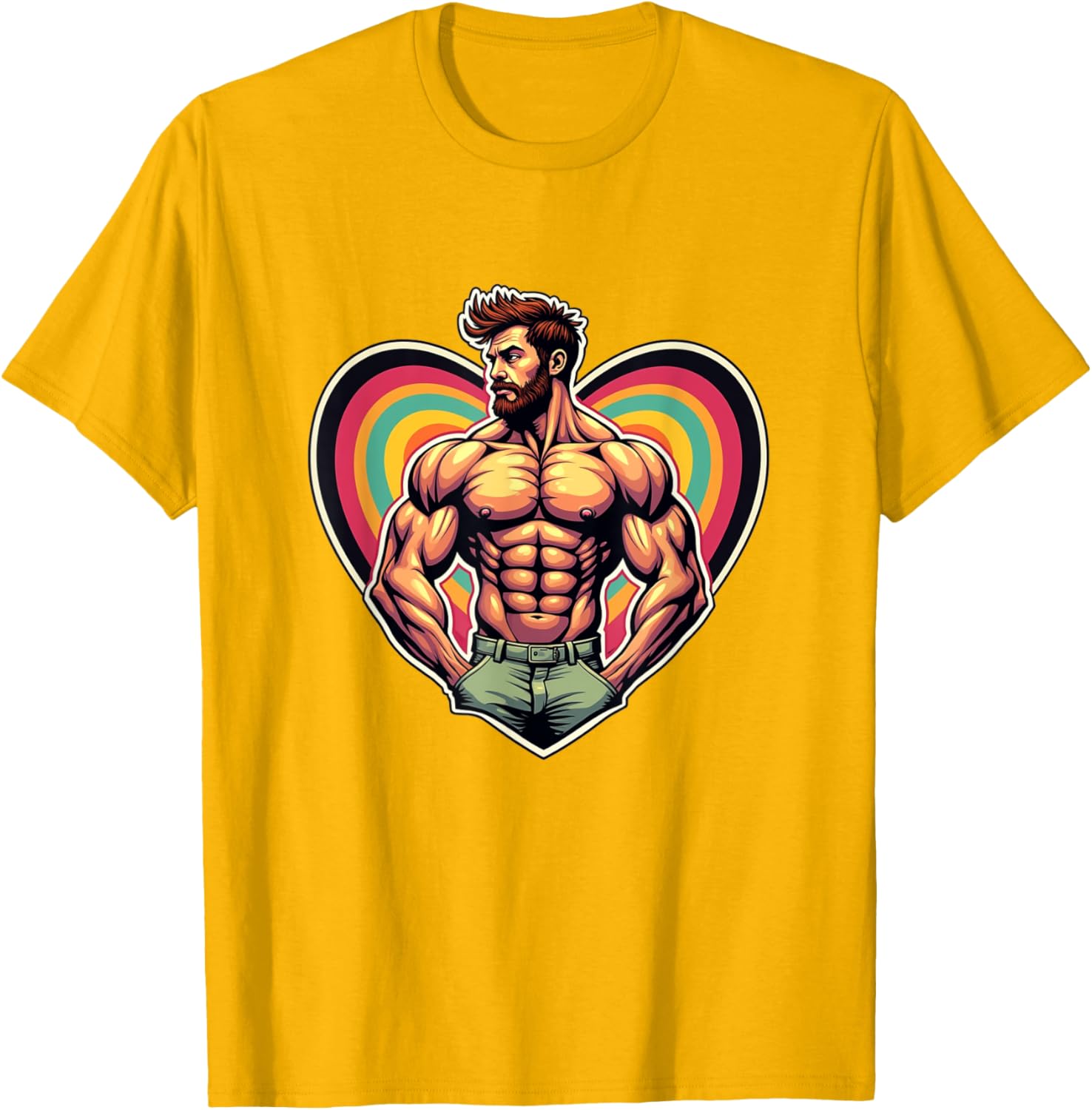 Funny I Love Ginger Daddy LGBTQ Pride Vintage T-Shirt for Men and Women - 7