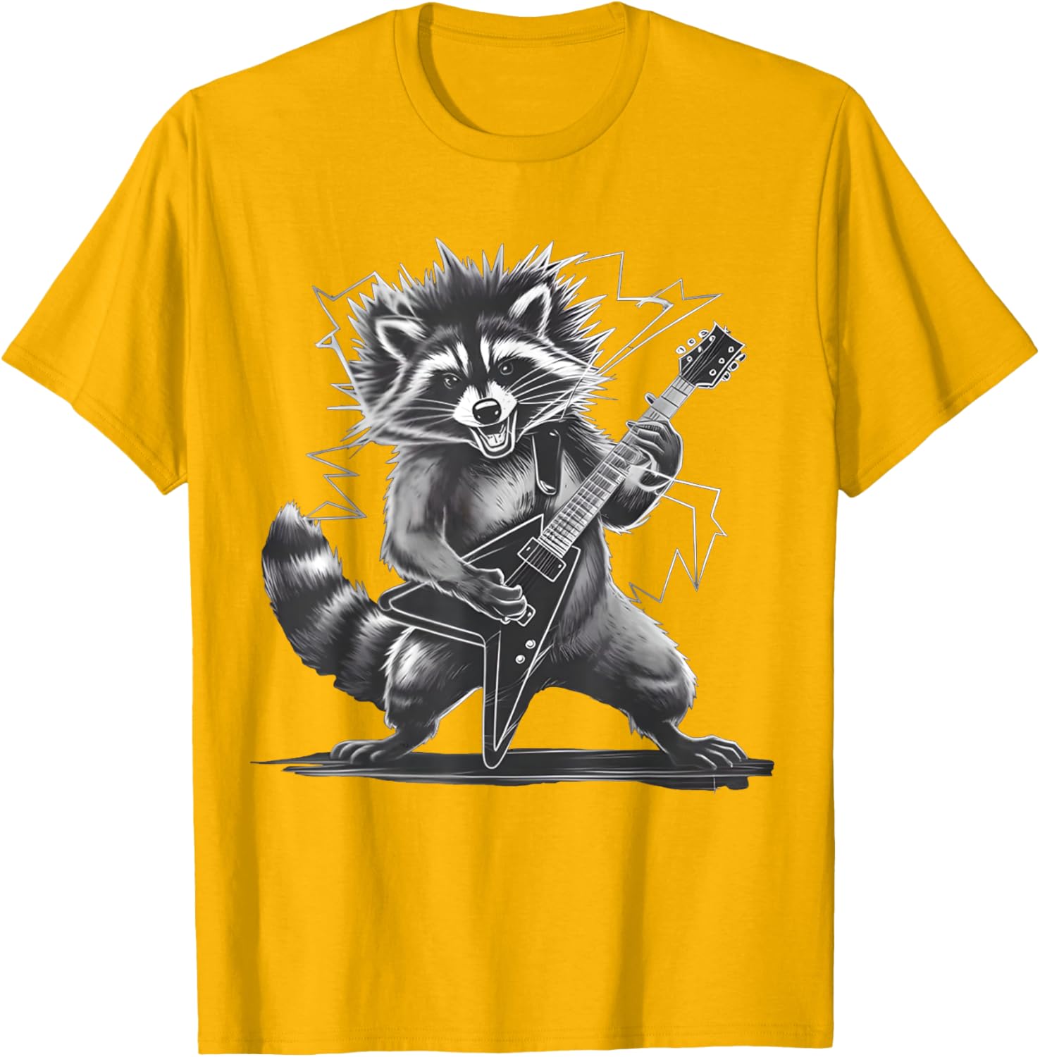 Funny Raccoon Rock and Roll T-Shirt for Men, Women, and Kids - 26