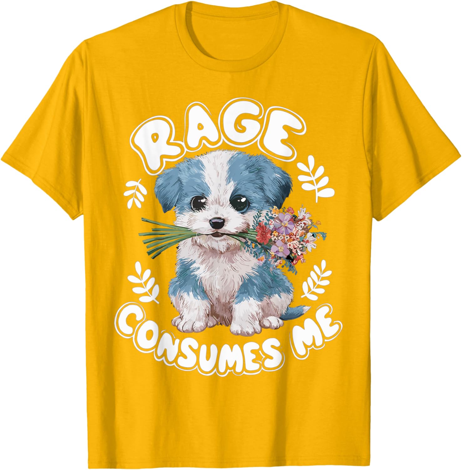 Cute Puppy Rage Cat Meme T-Shirt for Men and Women - Funny Gift Idea - 28