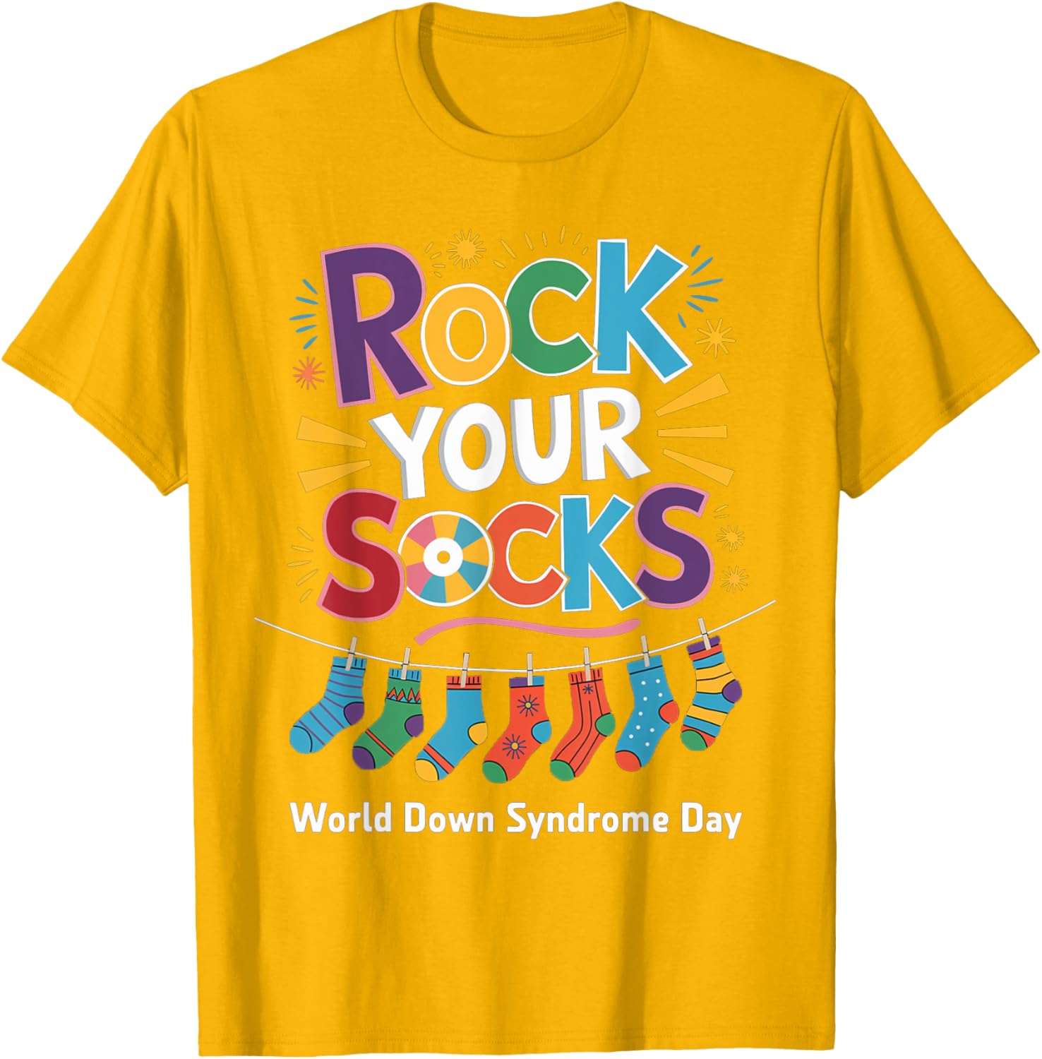 Rock Your Socks Kids T-Shirt for World Down Syndrome Awareness Day - 26