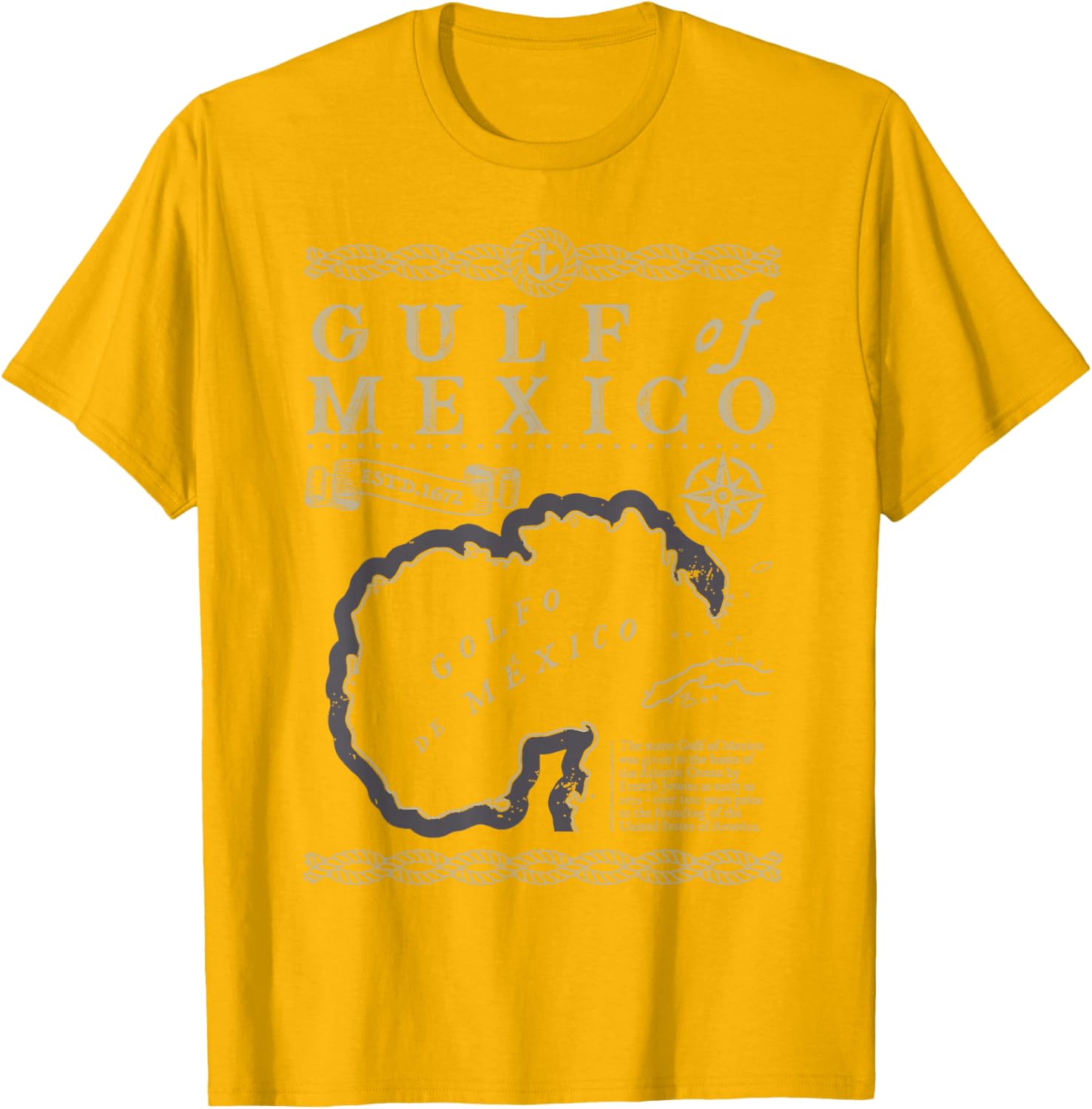 Gulf of Mexico Est 1550 Retro Vintage Beach T-Shirt for Relaxed Style - 4
