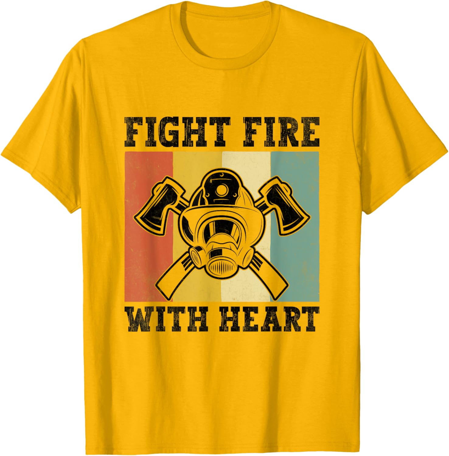 Heartfelt Firefighter T-Shirt Fight Fire with Heart Inspiring Apparel - 4