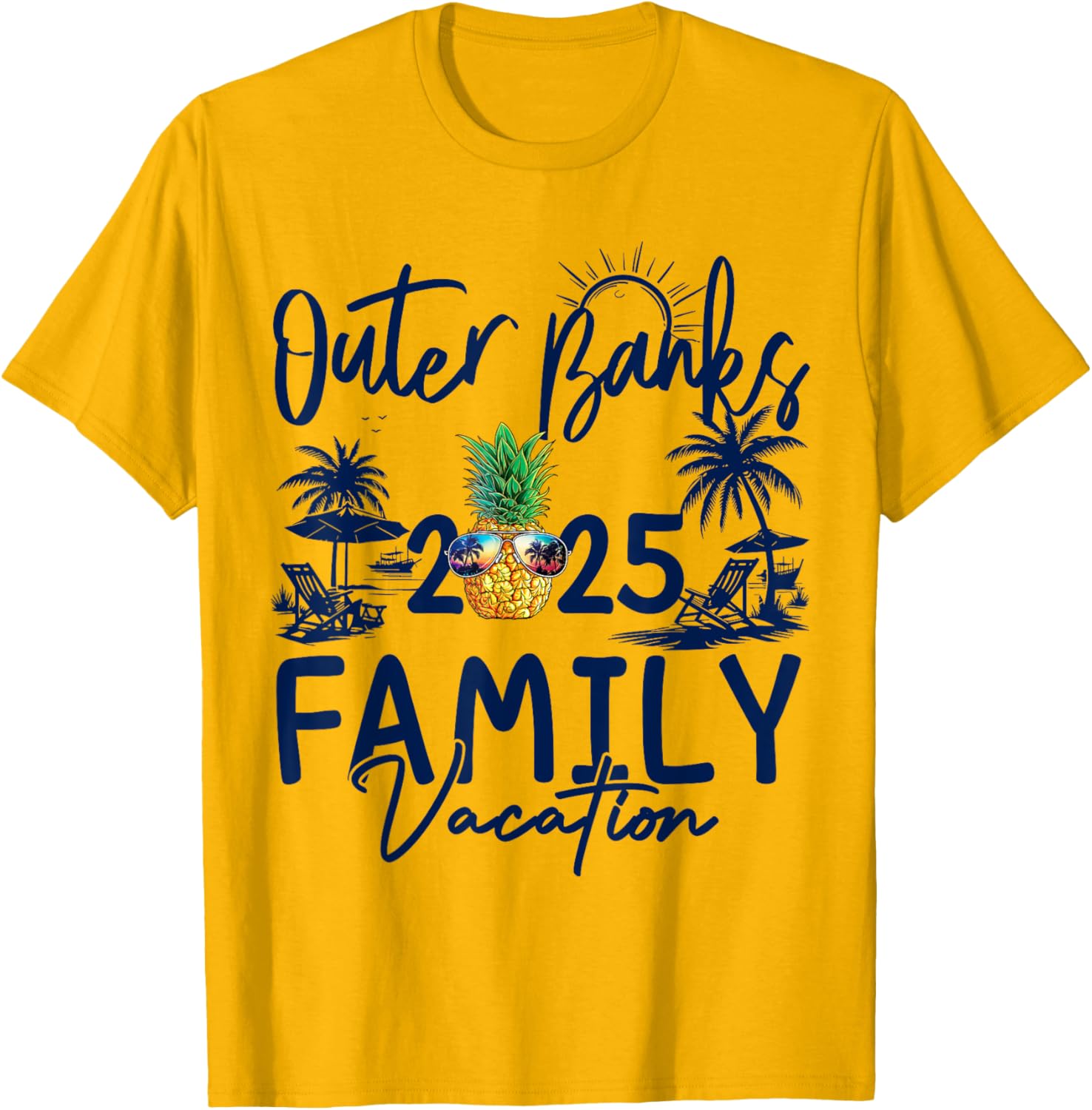 Family Matching Outer Banks 2025 Pineapple Vacation T-Shirt for Fun - 10