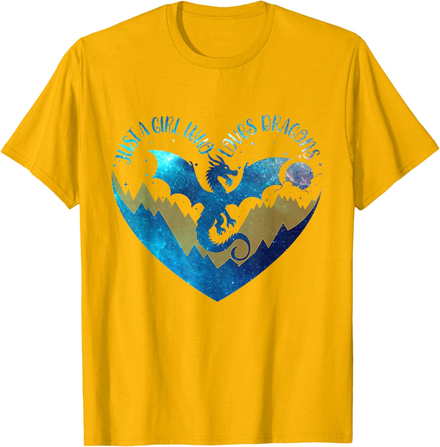 Cute Dragon Lover T-Shirt for Girls with Heart Design, Perfect Gift - 25