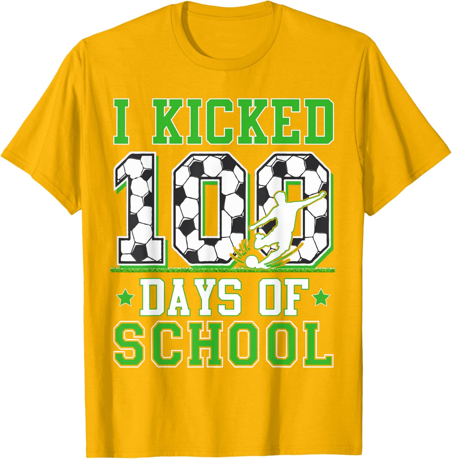 100 Days of School Soccer T-Shirt for Kids - Fun Boys' Apparel - 23