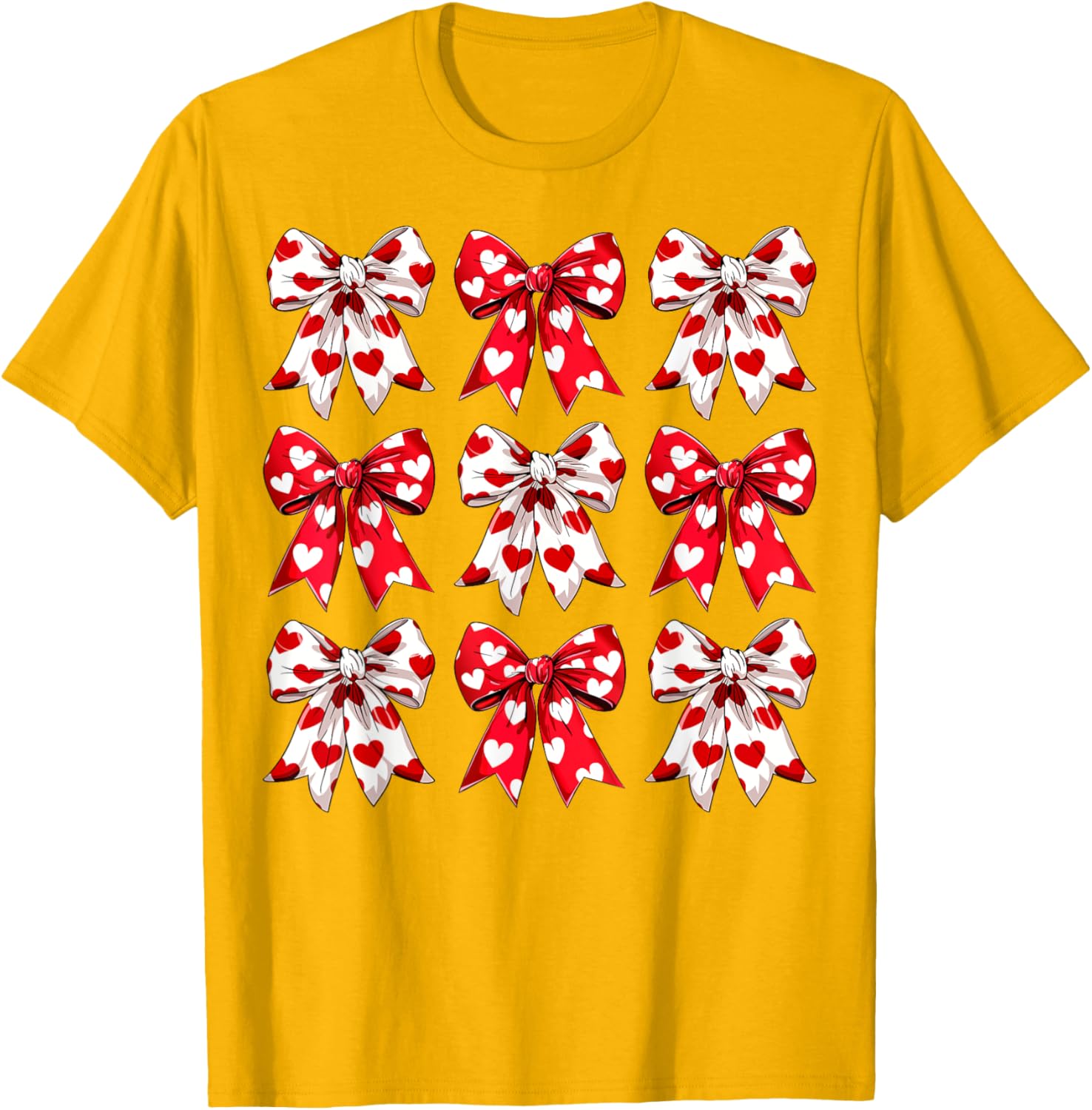 Valentine's Day Heart Bow T-Shirt for Women, Girls, Kids & Toddlers - 5