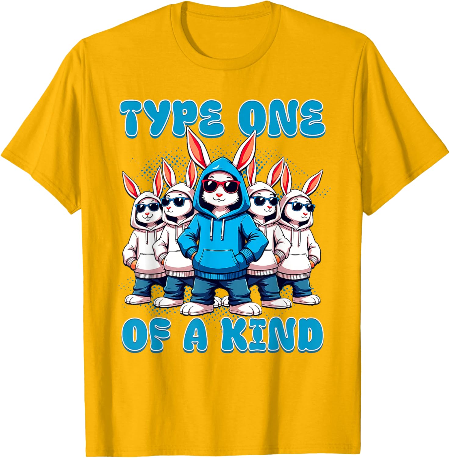 One Of A Kind Type 1 Diabetes Awareness Rabbit T-Shirt for Supporters - 7
