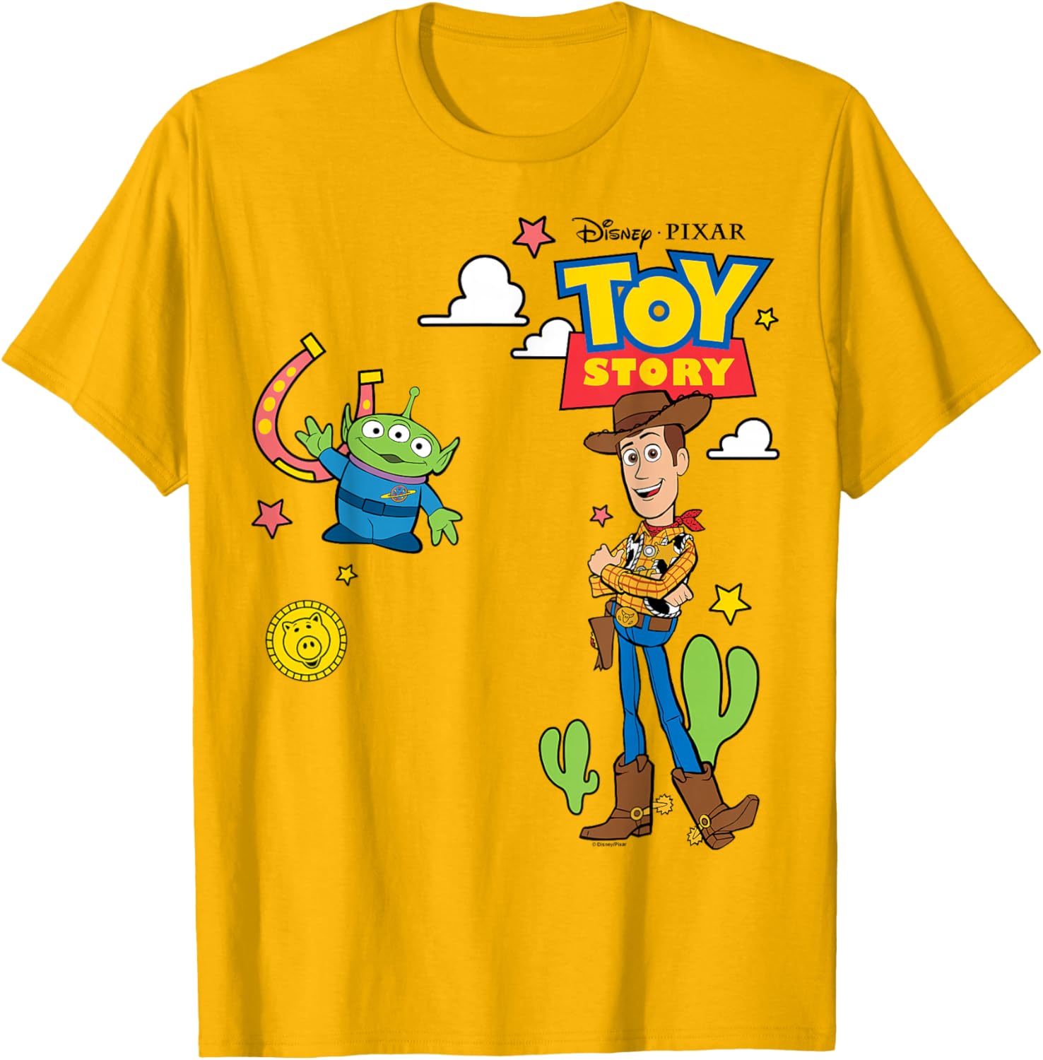 Toy Story 4 Woody and Alien T-Shirt for Kids and Adults Fun Design - 11