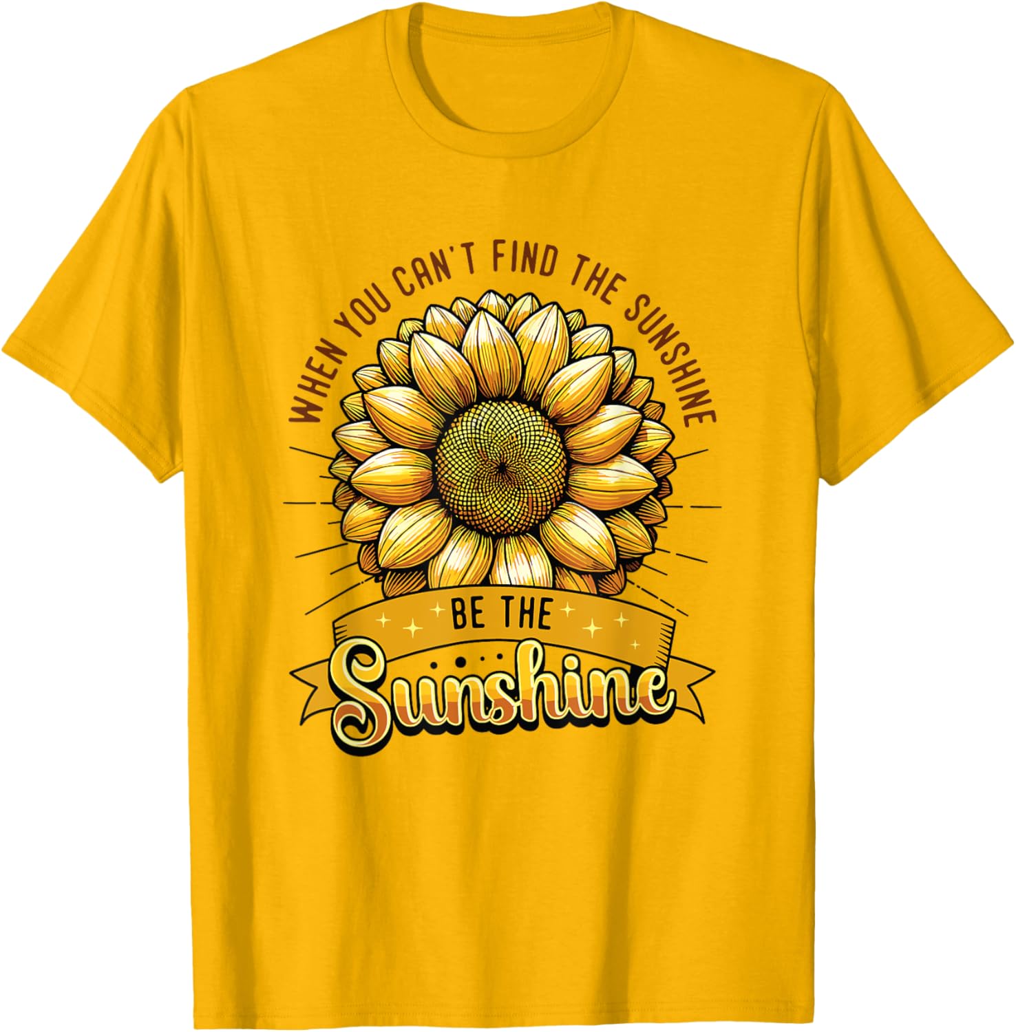 Be the Sunshine Sunflower T-Shirt for Positive Vibes and Comfort - 4
