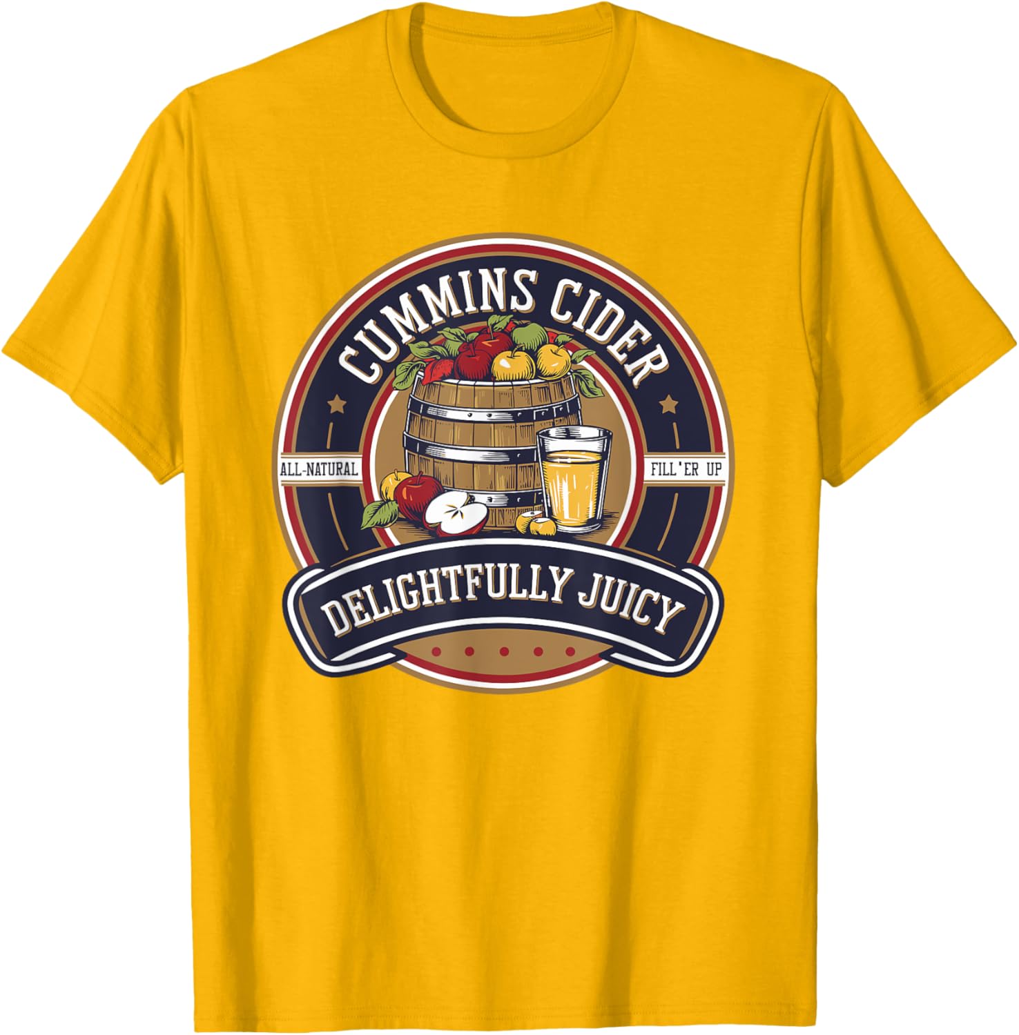 Haul Cummins Apple Cider Juicy Label Logo T-Shirt for Casual Style - 19