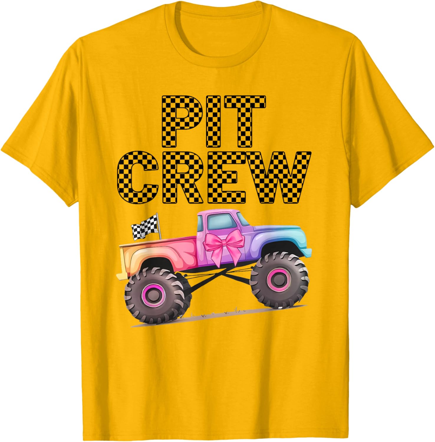 Girls Monster Truck Crew Squad T-Shirt for Truck Lovers and Kids - 12