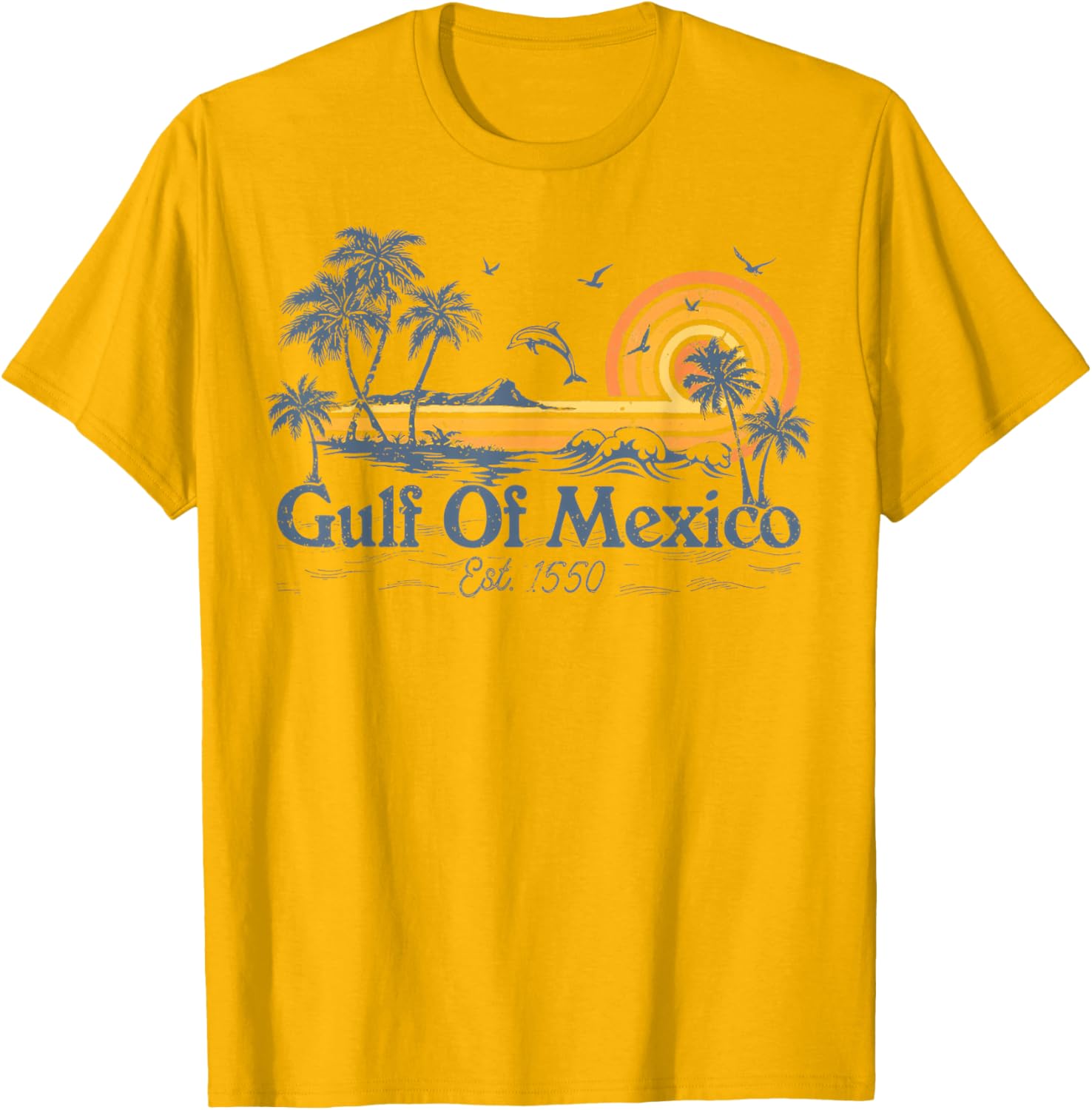 Gulf Of Mexico 1550 Vintage Mexican Flag Beach T-Shirt for Fun Days - 14