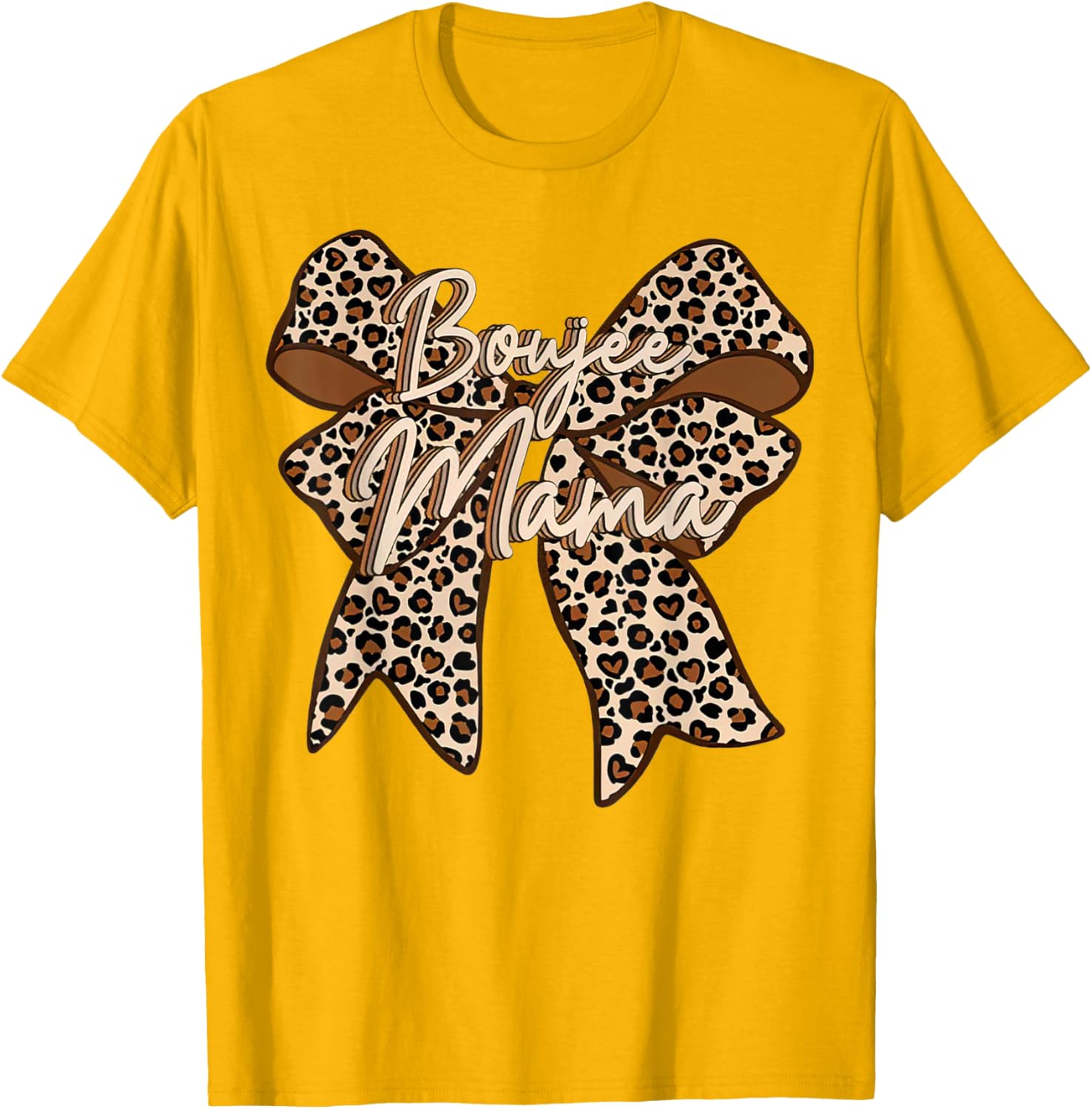 Boujee Mama Leopard Coquette Bow T-Shirt for Stylish Moms on Mother's Day - 9