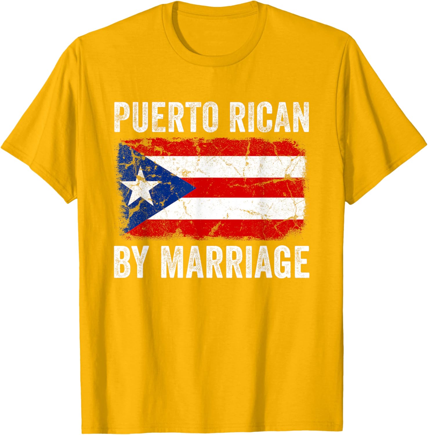 Funny Puerto Rican By Marriage T-Shirt for Couples with Flag Design - 3