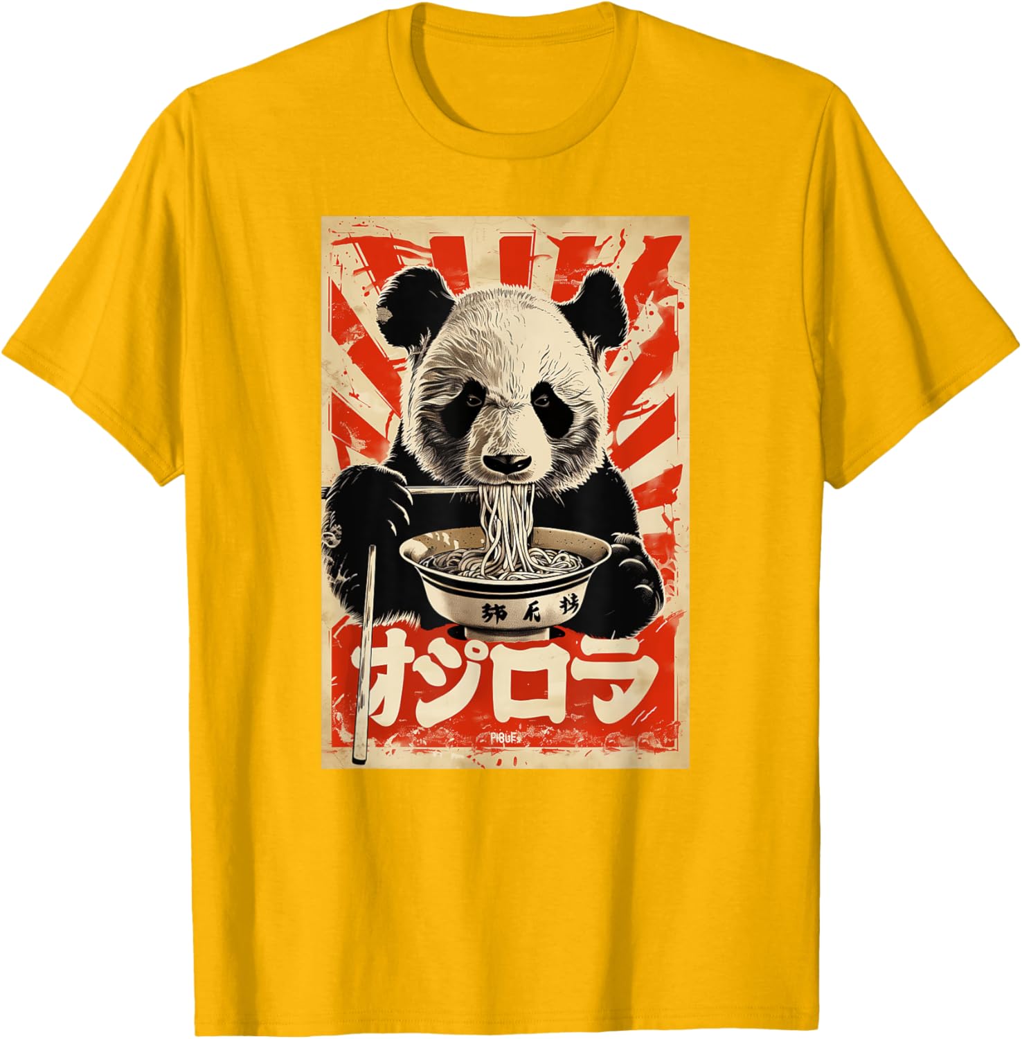 Japanese Panda Eating Ramen T-Shirt for Fun and Casual Style - 3