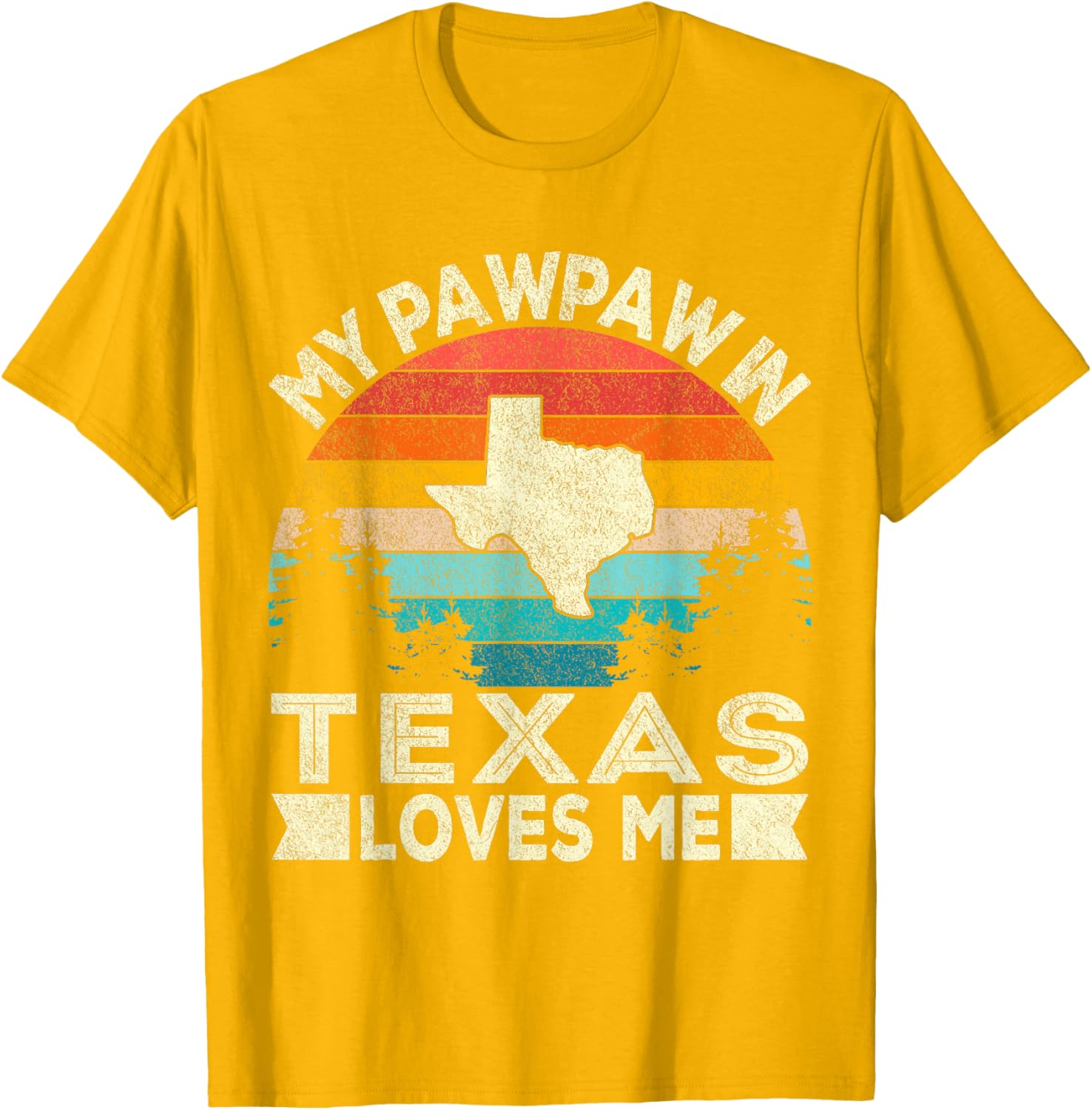 My PawPaw In Texas Loves Me Retro Grandpa T-Shirt for Proud Grandchildren - 10