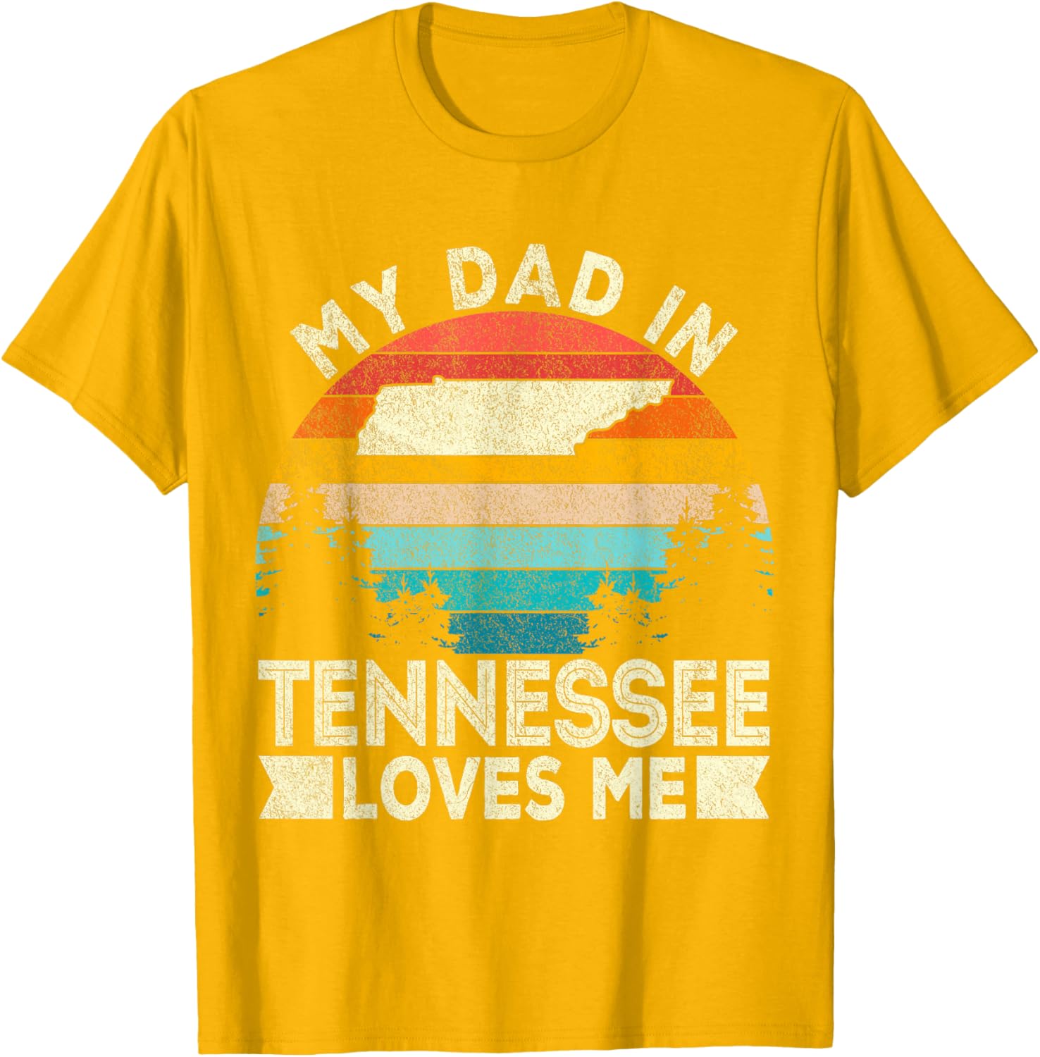 Retro Tennessee T-Shirt My Dad Loves Me Casual Gift for Dad - 1
