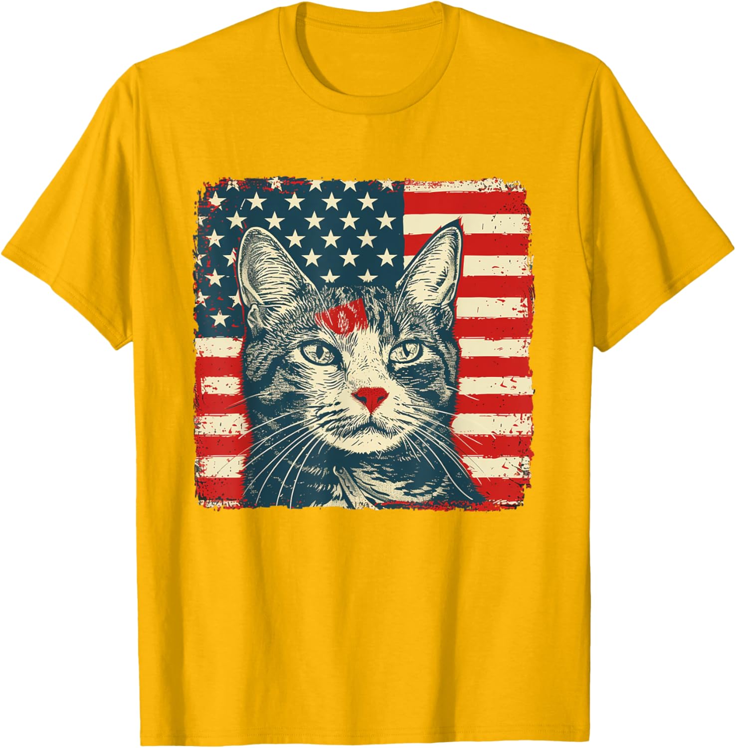 Patriotic Cat Shirt for Fourth of July Celebrations - Unisex T-Shirt - 23