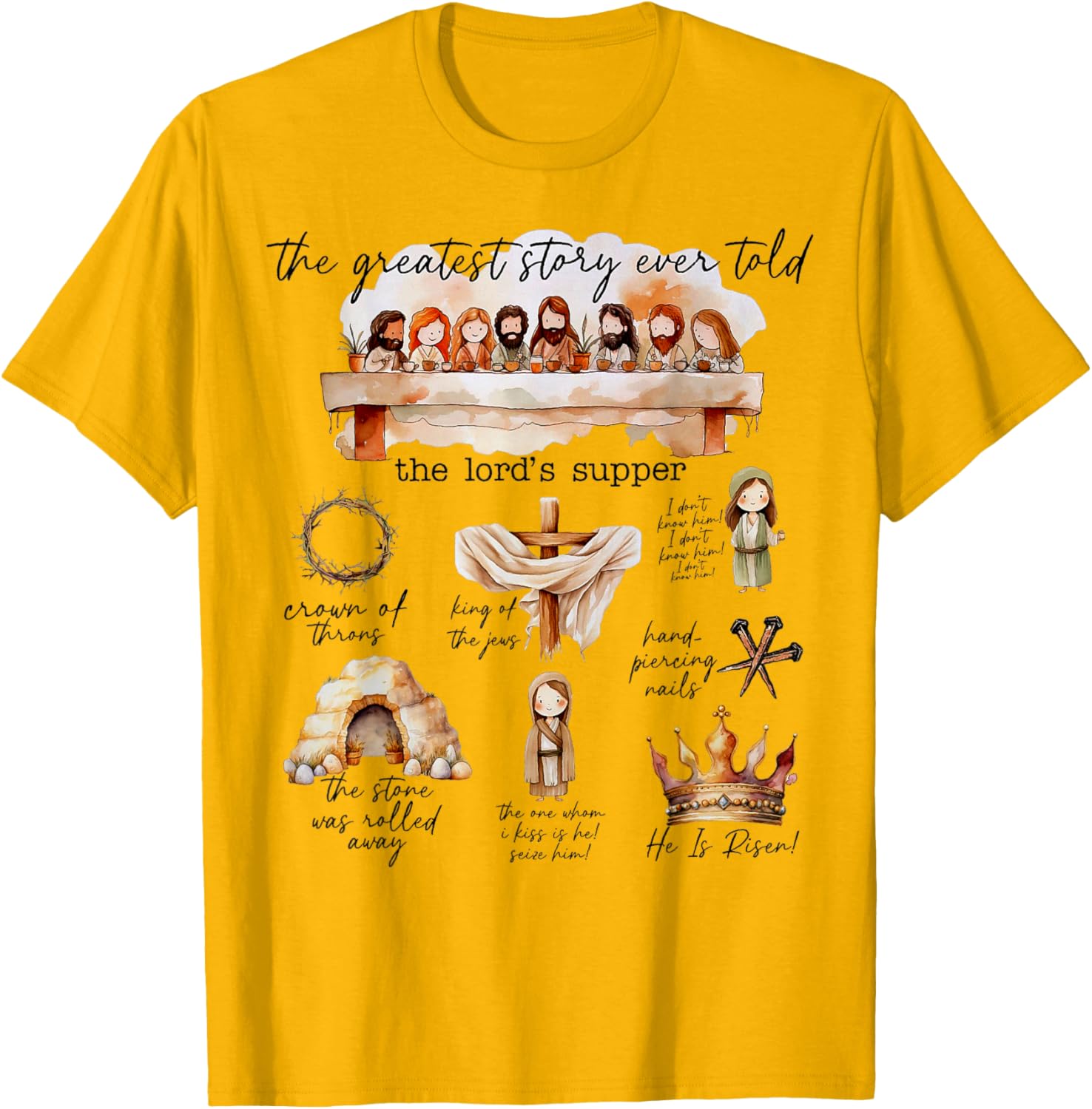 Easter Story T-Shirt The Greatest Story Ever Told for Christian Celebrations - 1