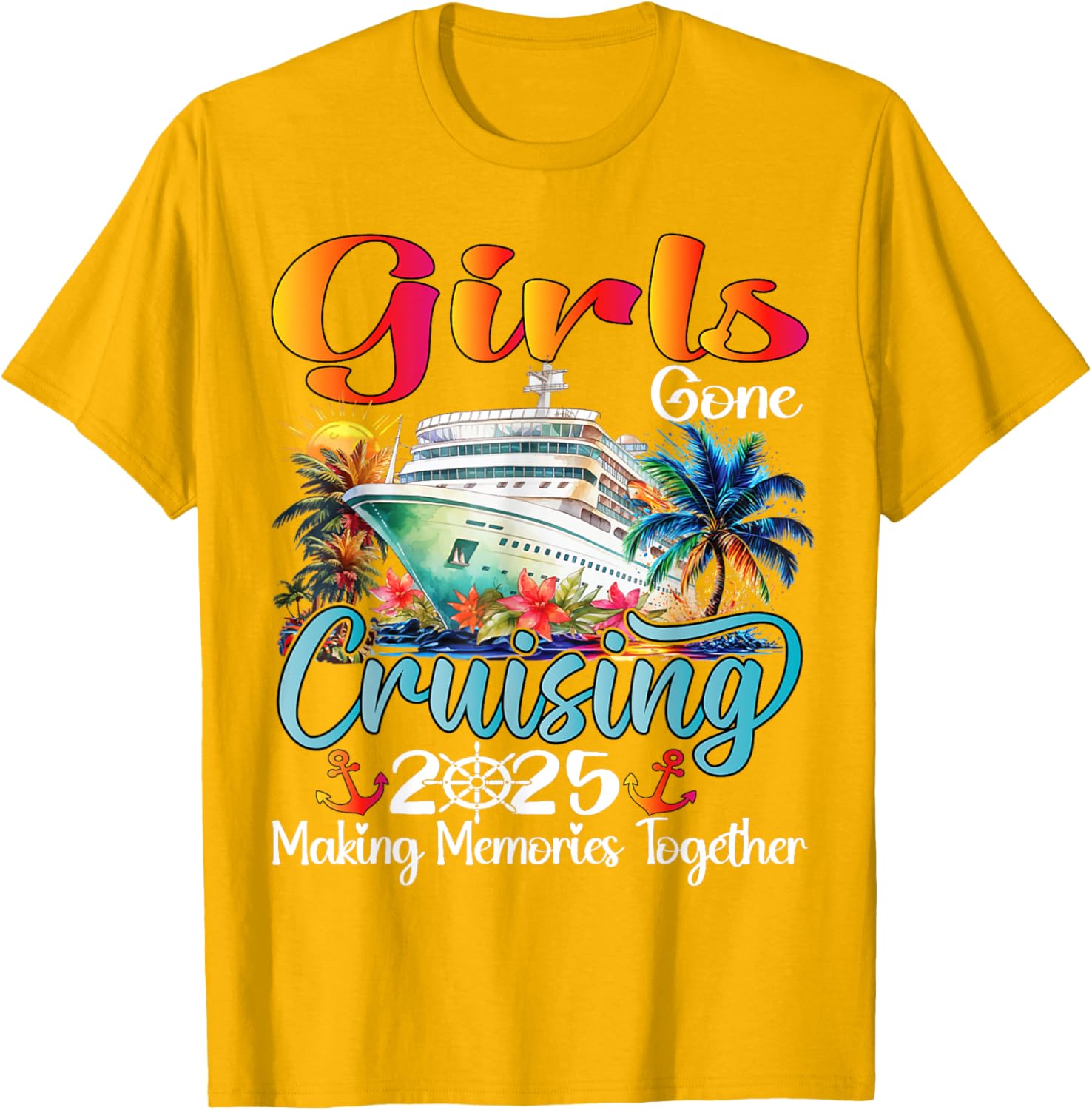 Girls Gone Cruising 2025 Matching T-Shirt for Friends Vacation Fun - 4