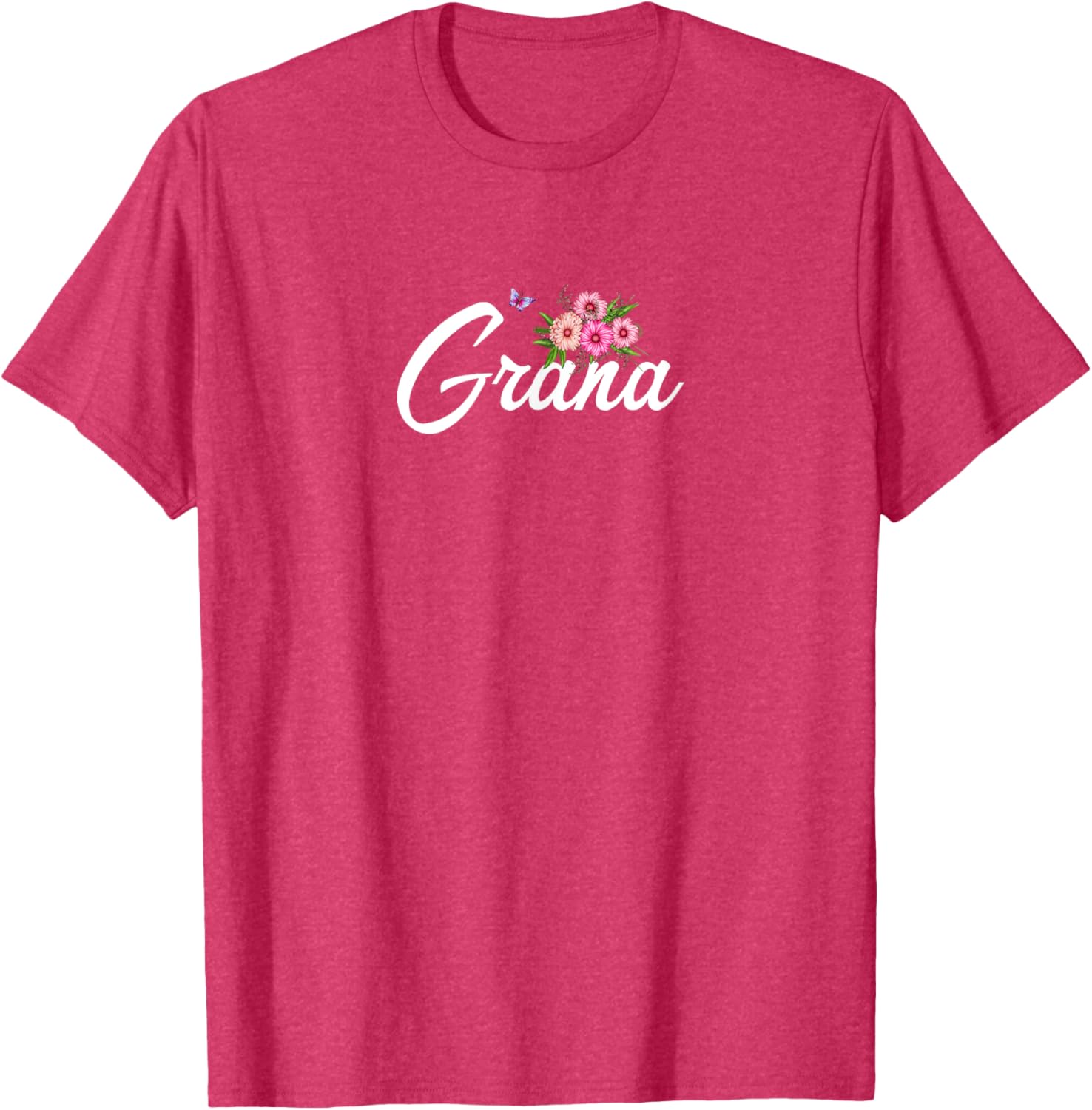 Grana T-Shirt with Flowers and Butterfly for Grandma and Mom Gift - 16